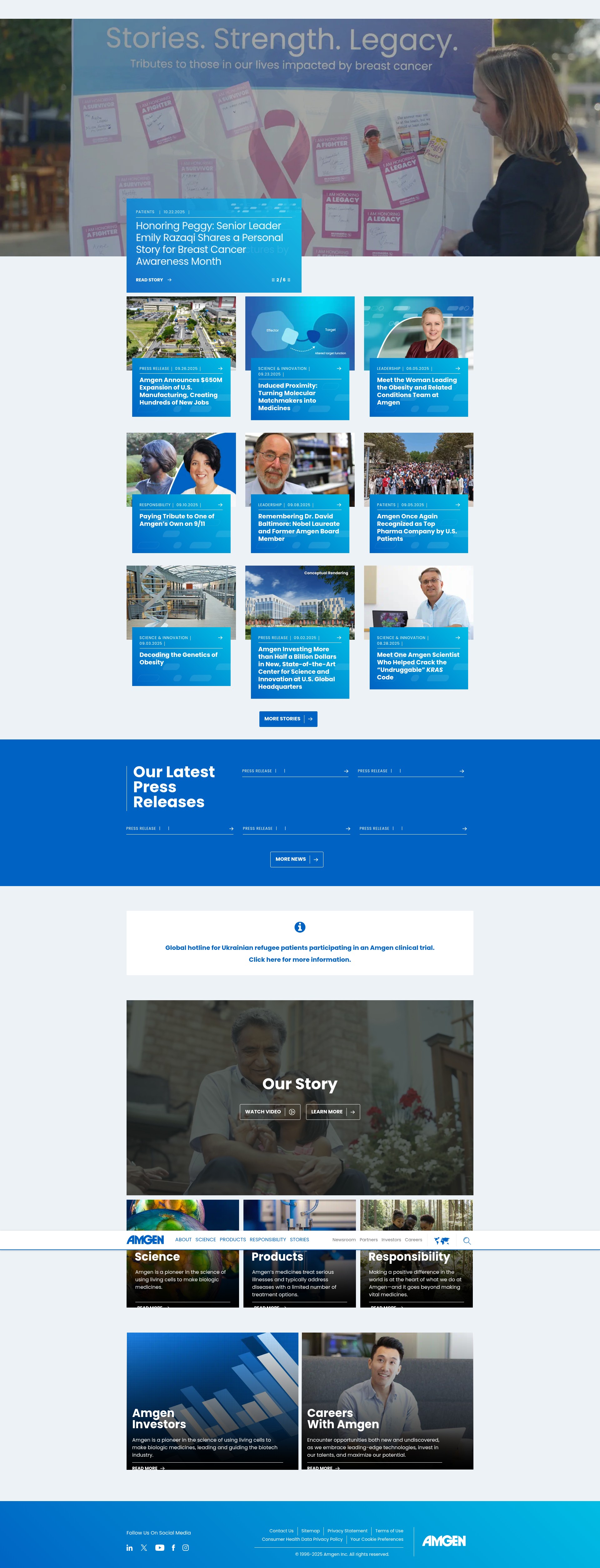 Screenshot of amgen.com