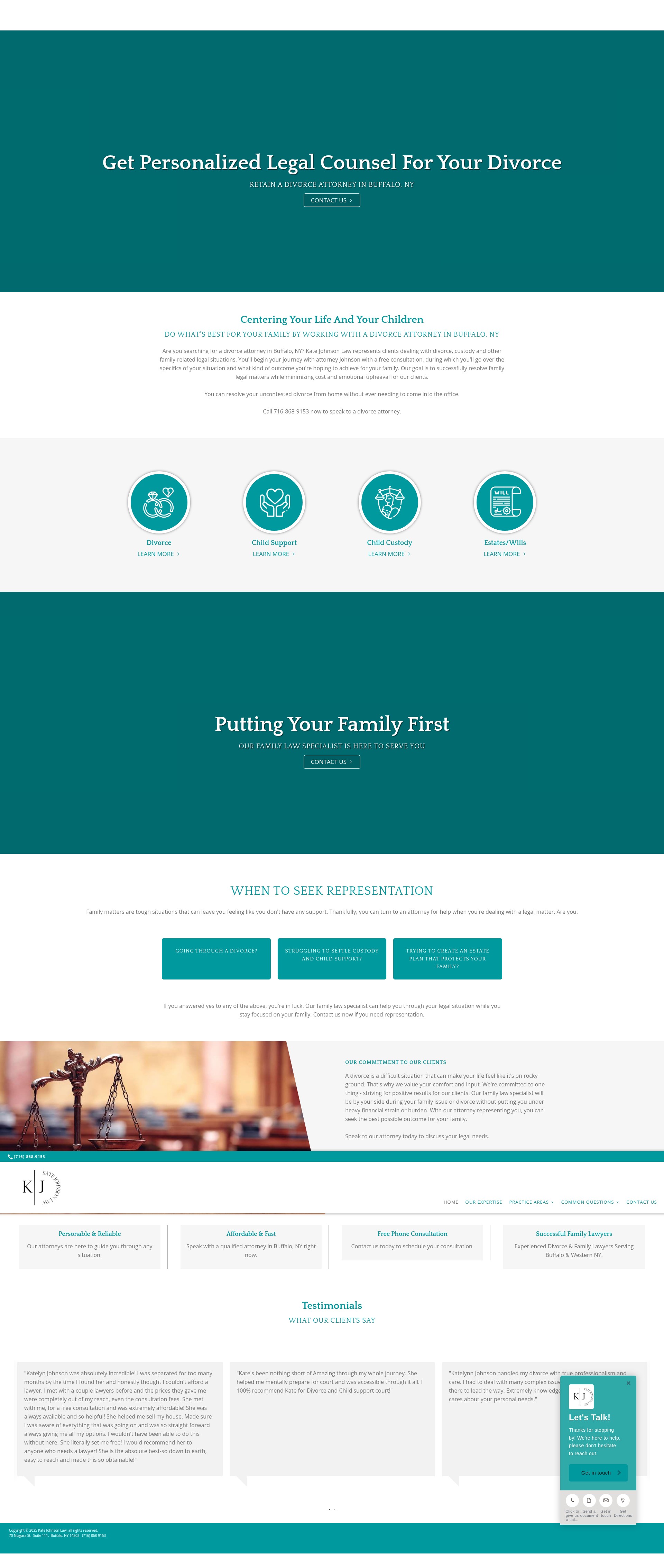 Screenshot of amherstnydivorce.com
