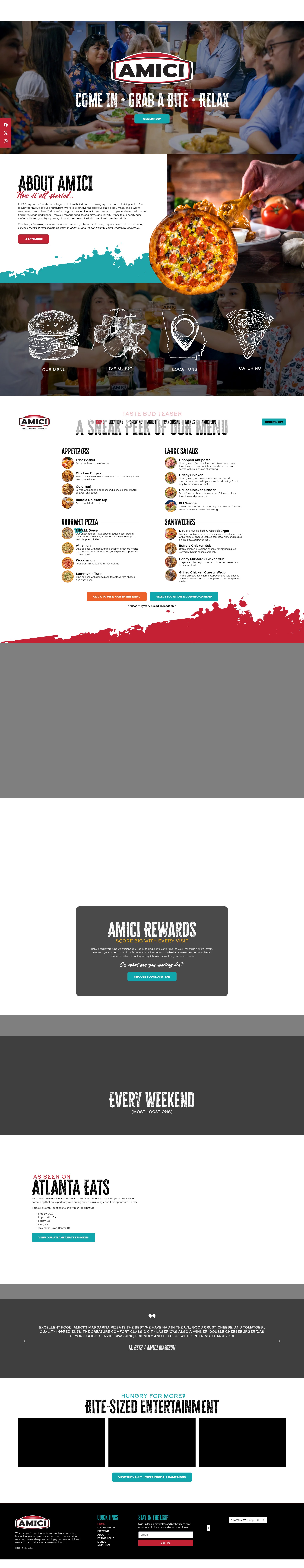 Screenshot of amici-cafe.com