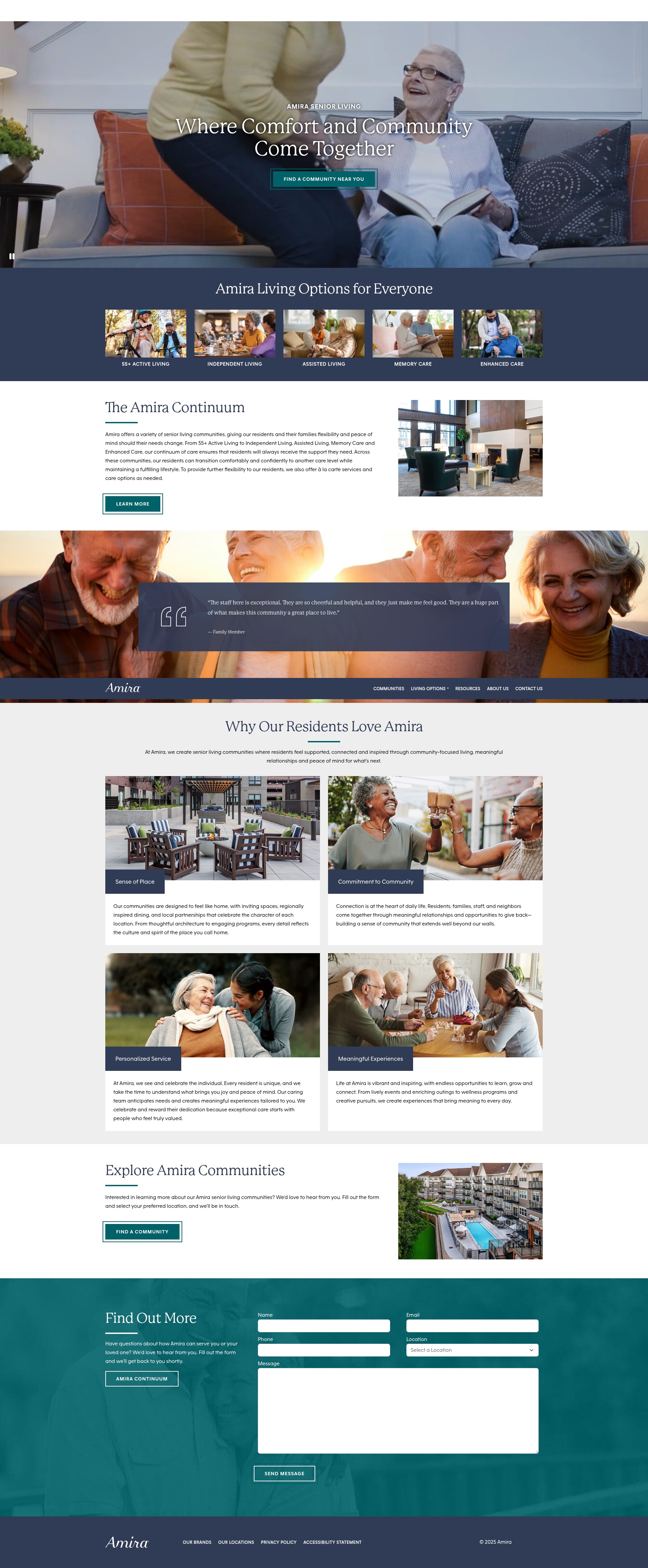 Screenshot of amirachoice.com
