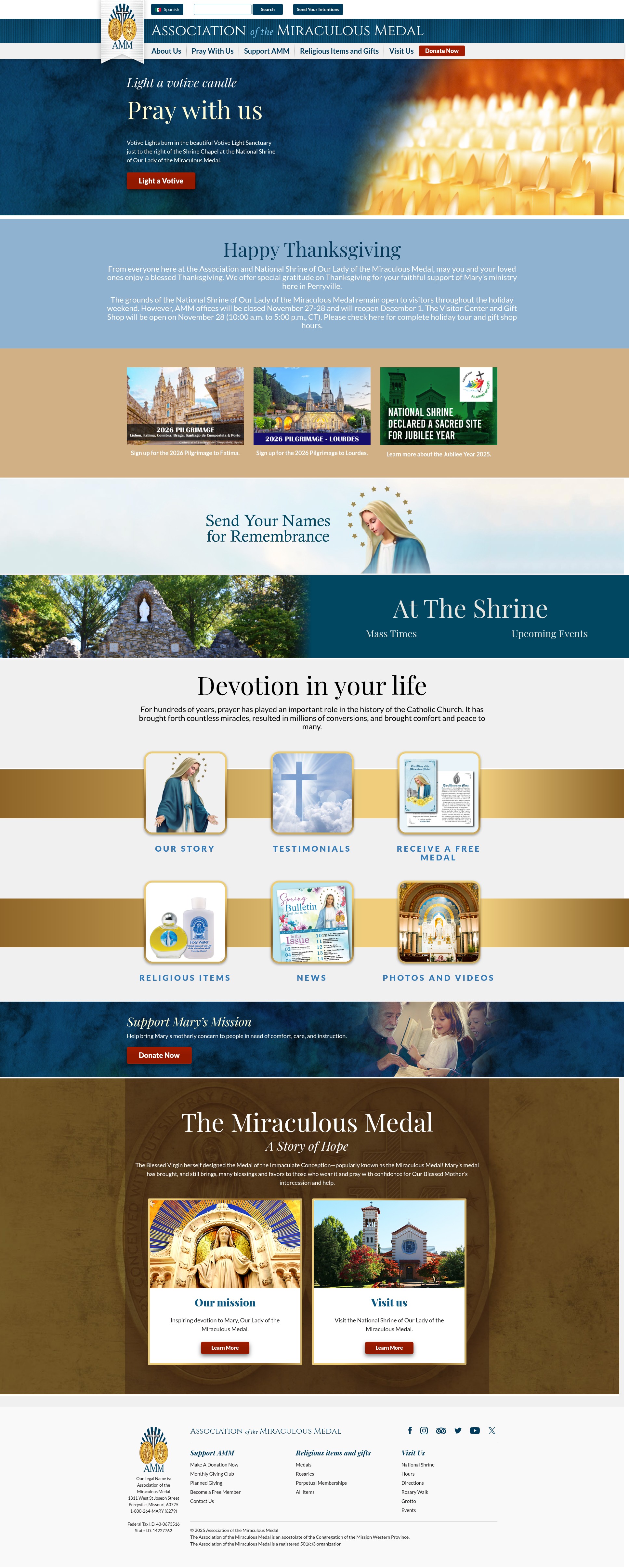 Screenshot of amm.org
