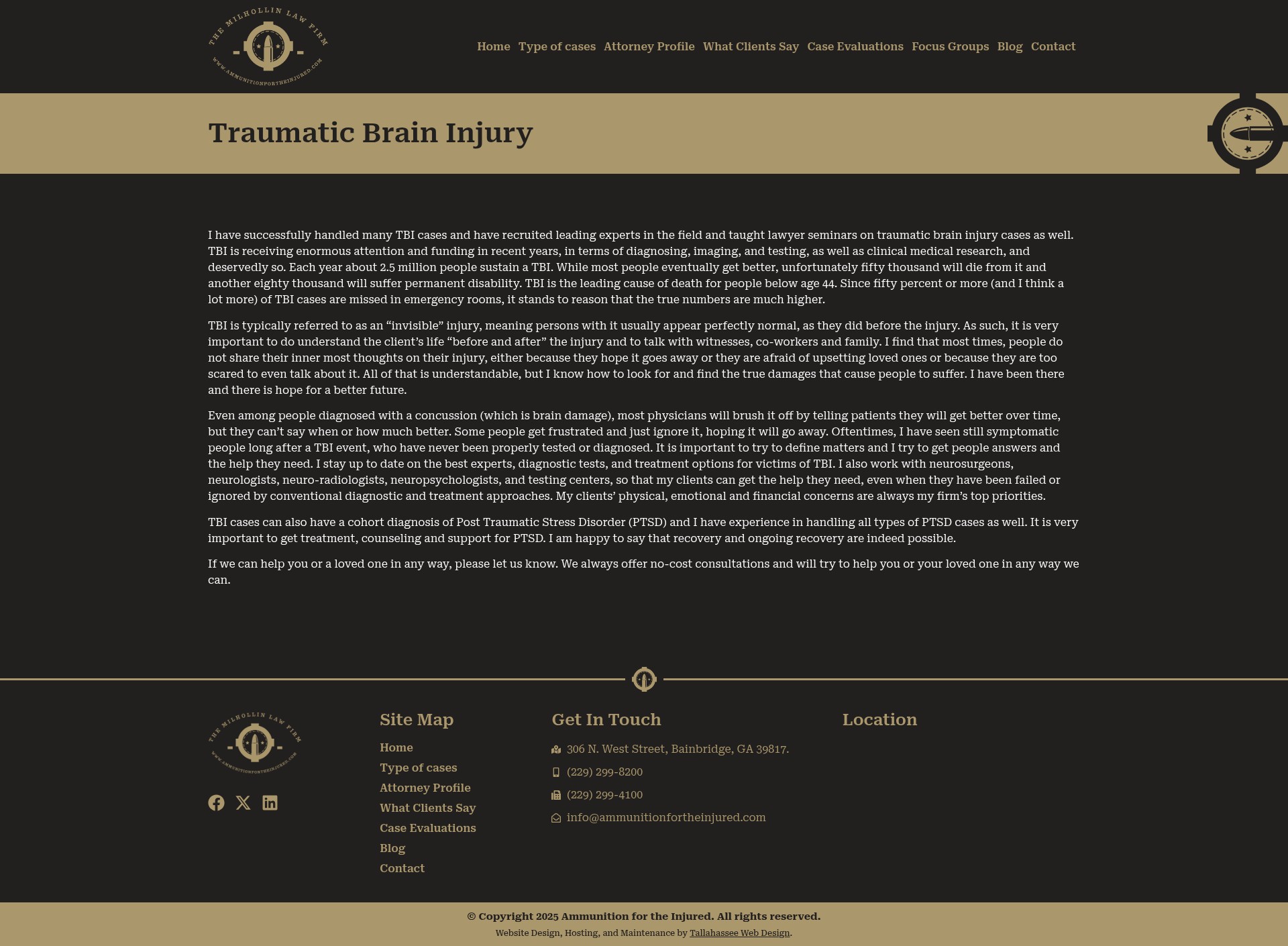 Screenshot of ammunitionfortheinjured.com