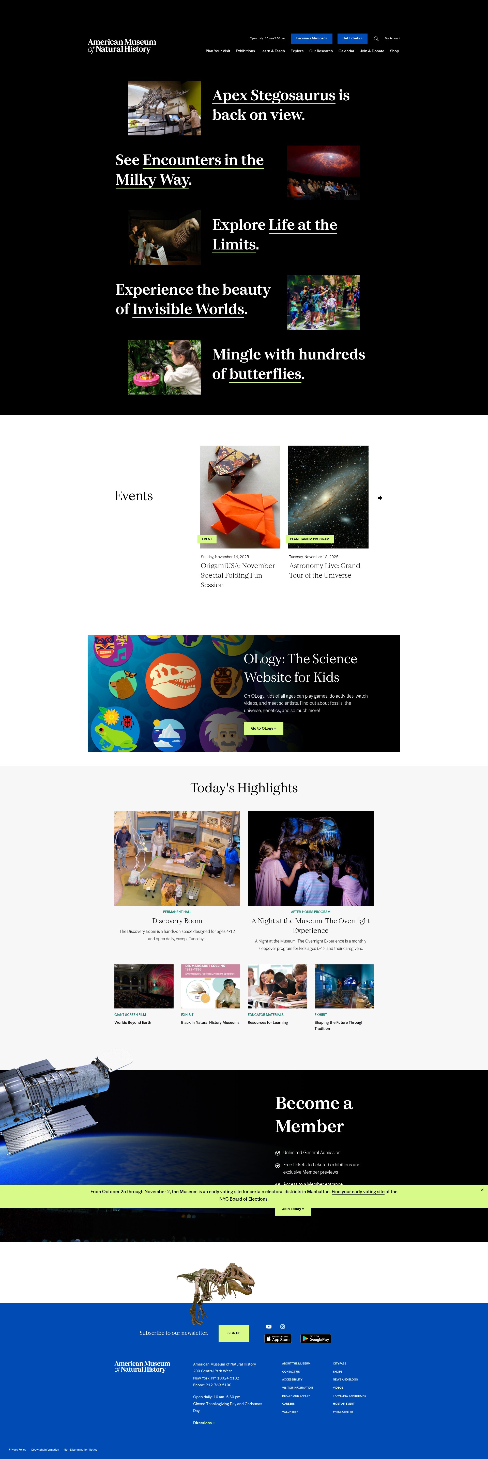 Screenshot of amnh.org