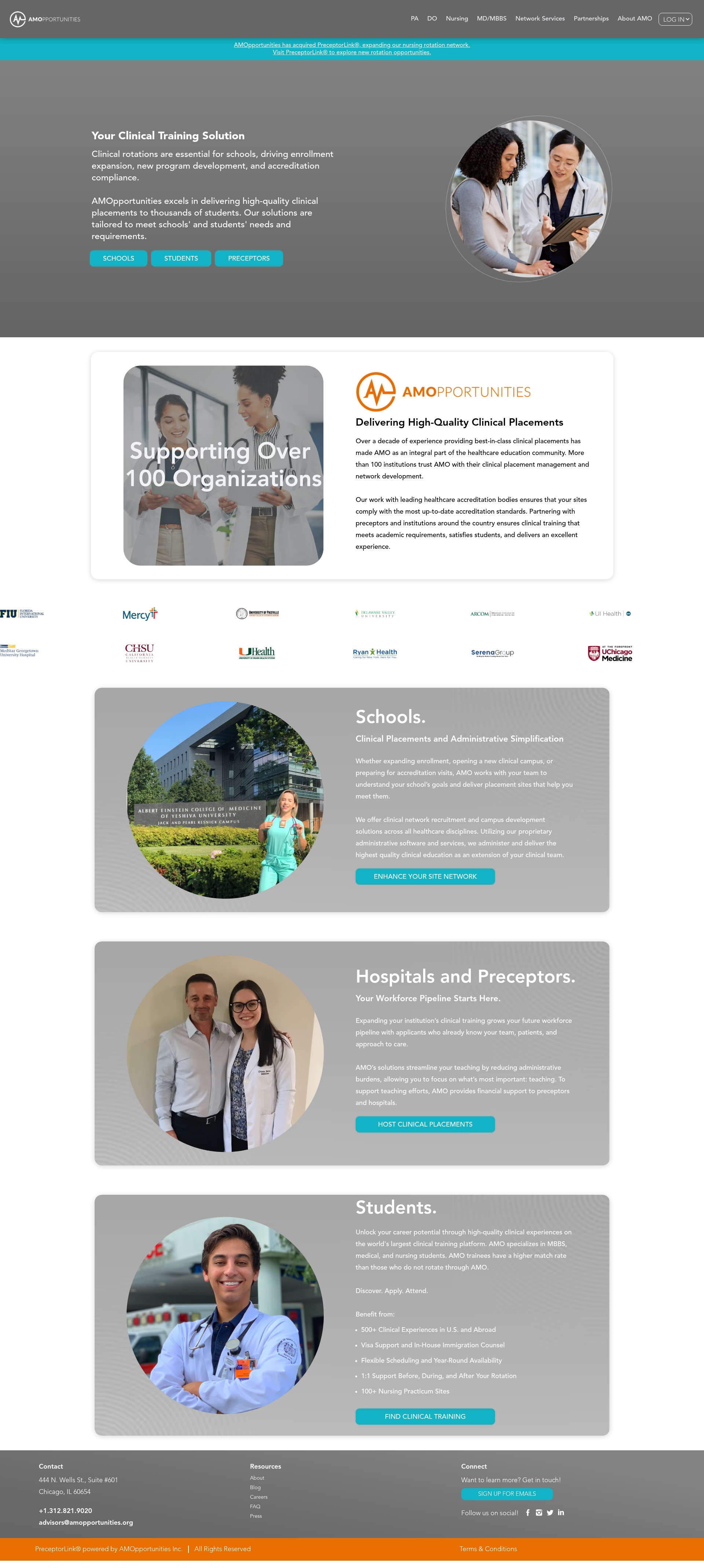 Screenshot of amopportunities.org