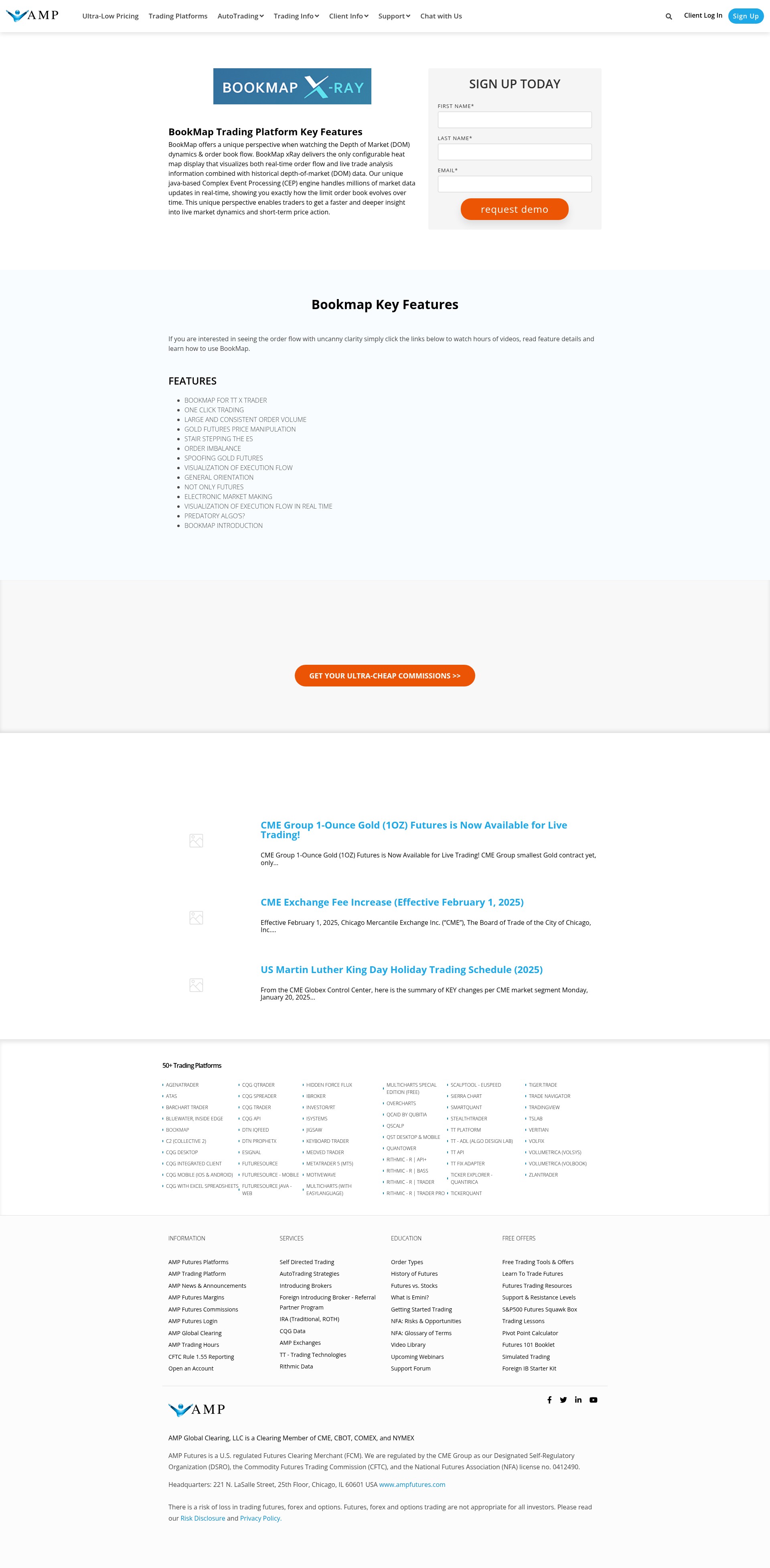 Screenshot of ampfutures.com