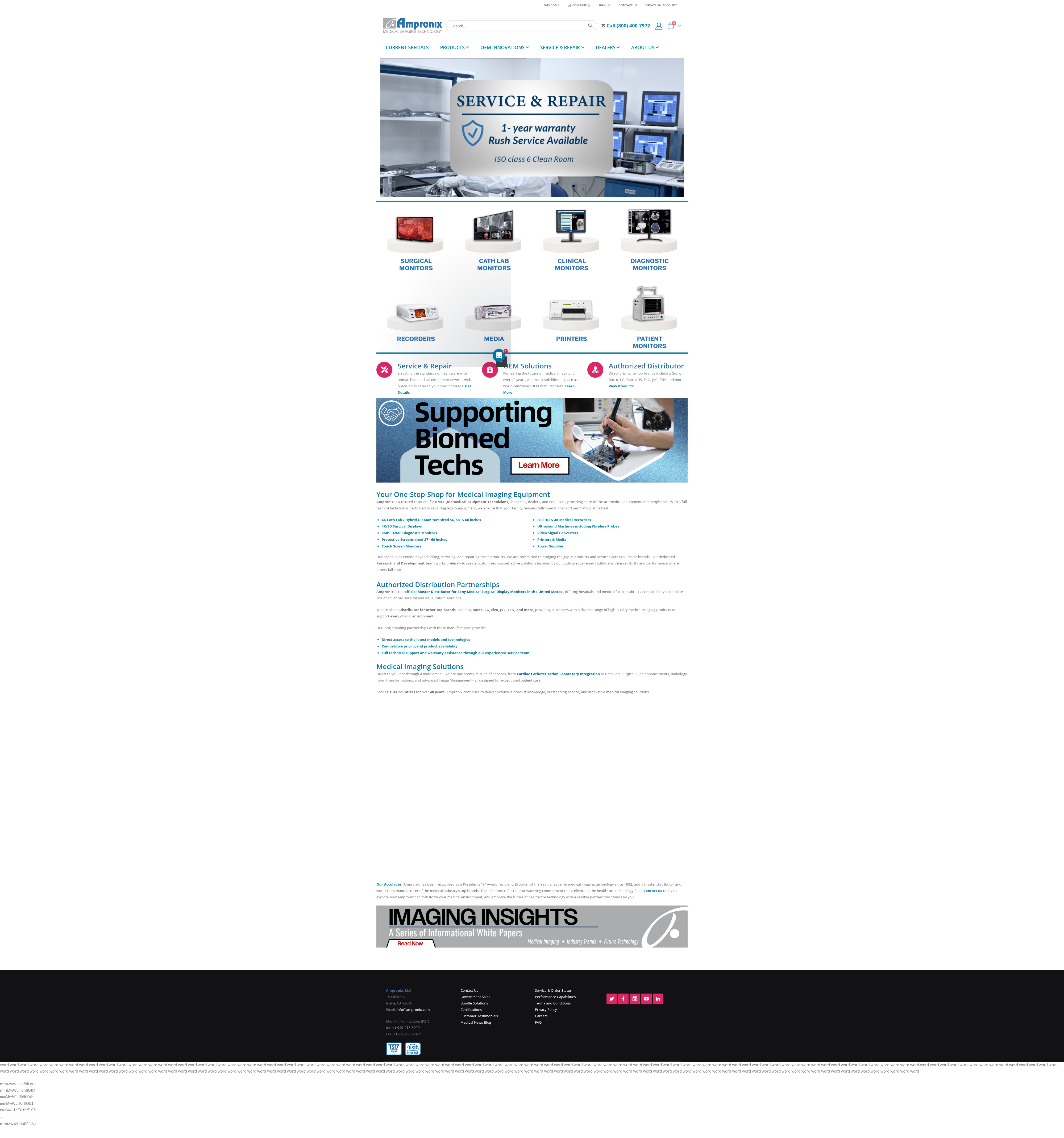 Screenshot of ampronix.com