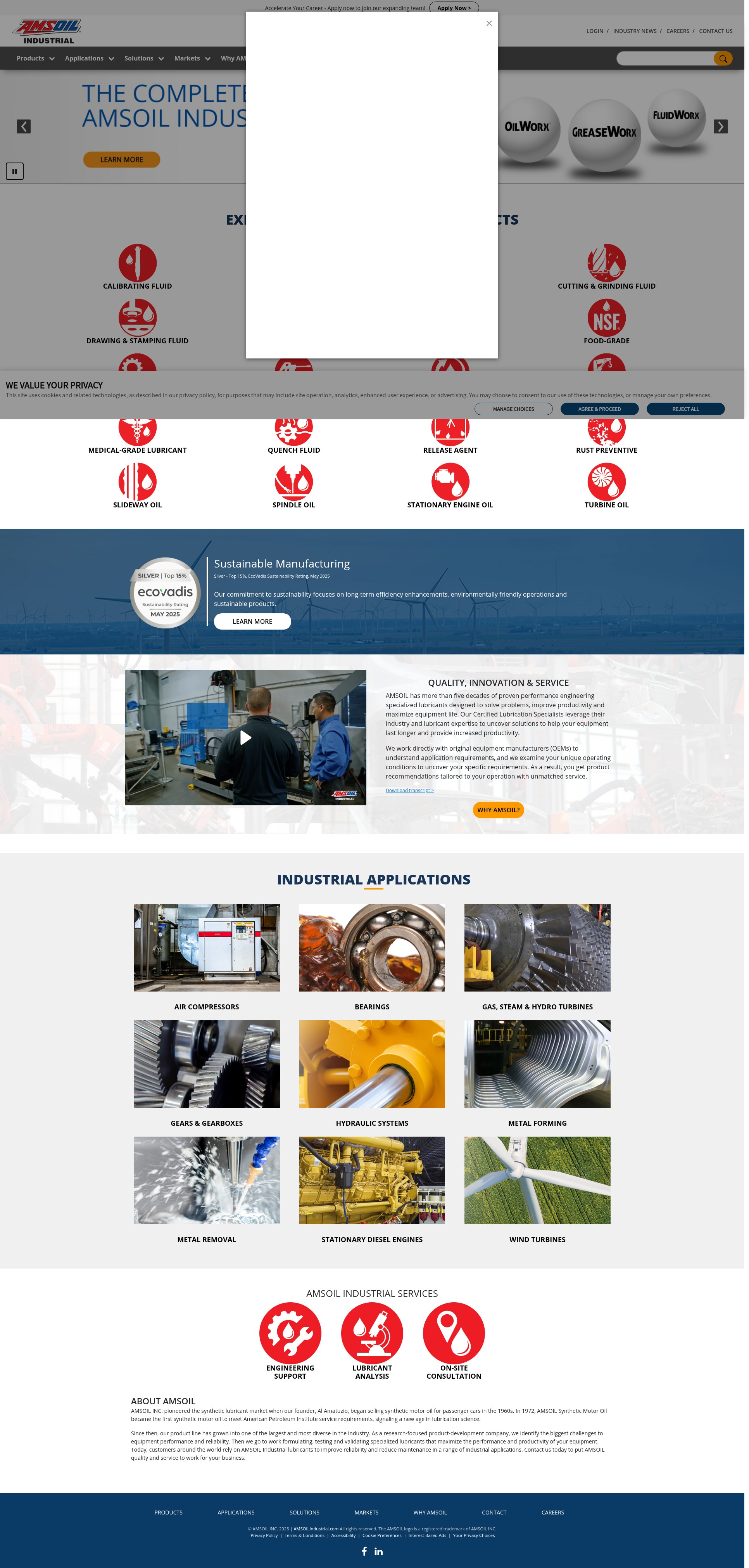 Screenshot of amsoilindustrial.com