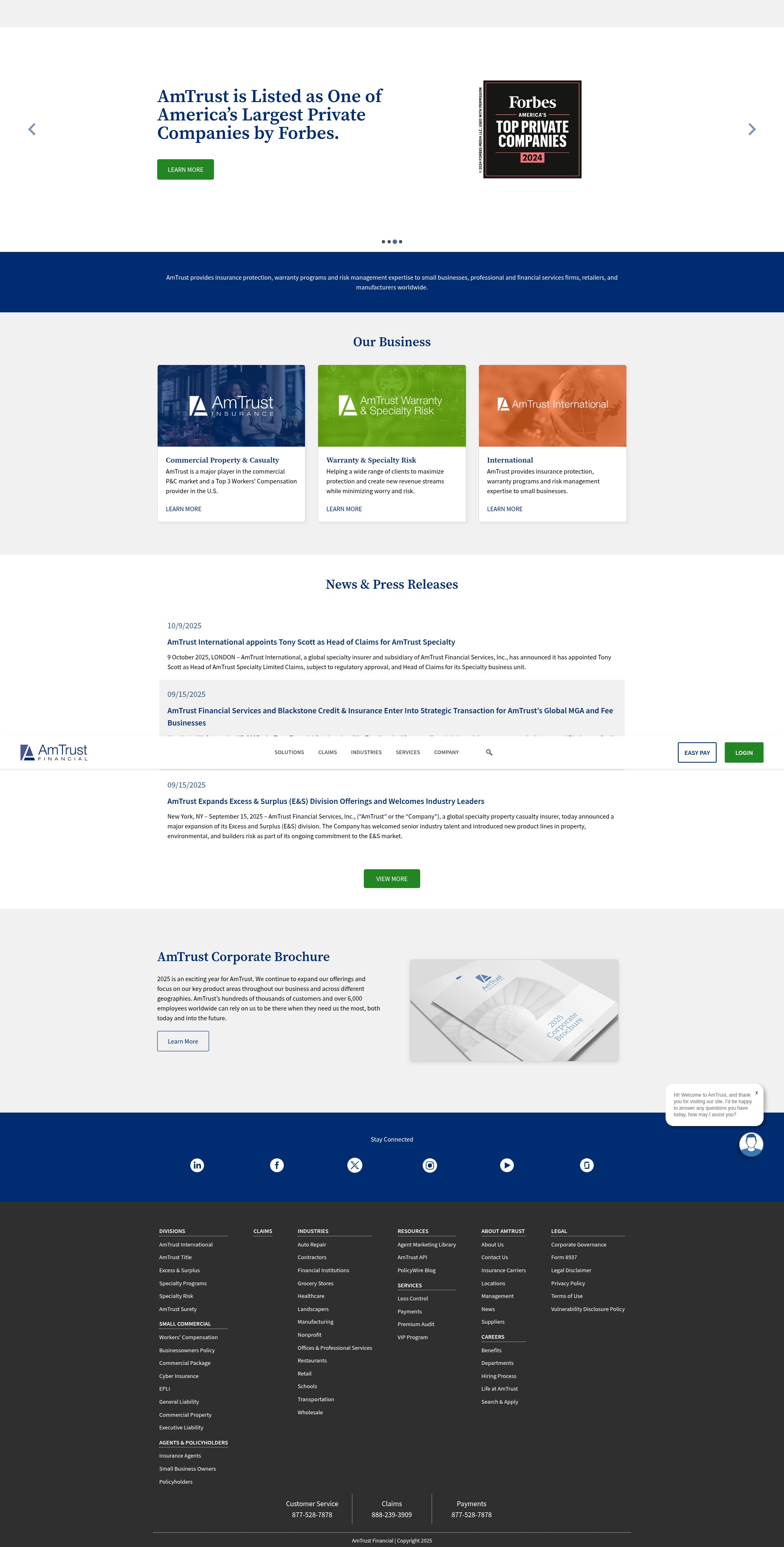 Screenshot of amtrustgroup.com