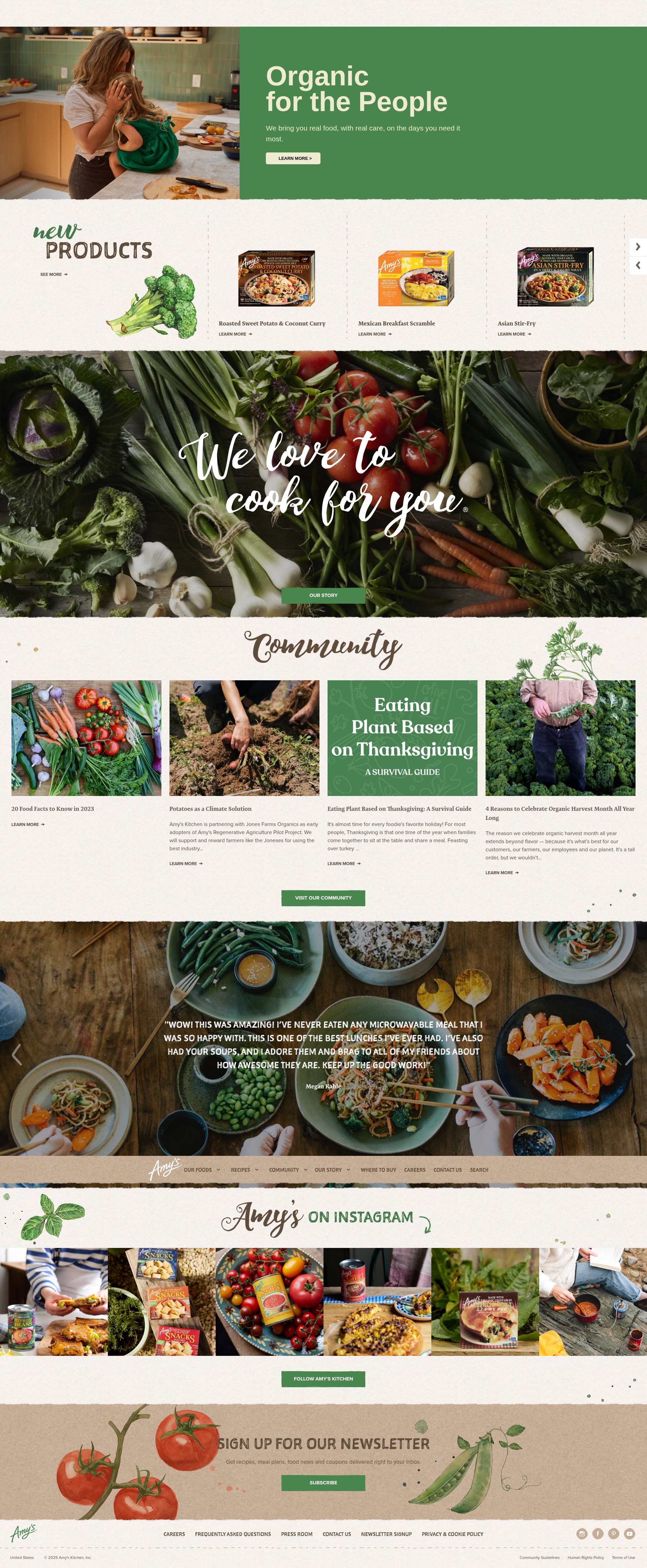 Screenshot of amys.com