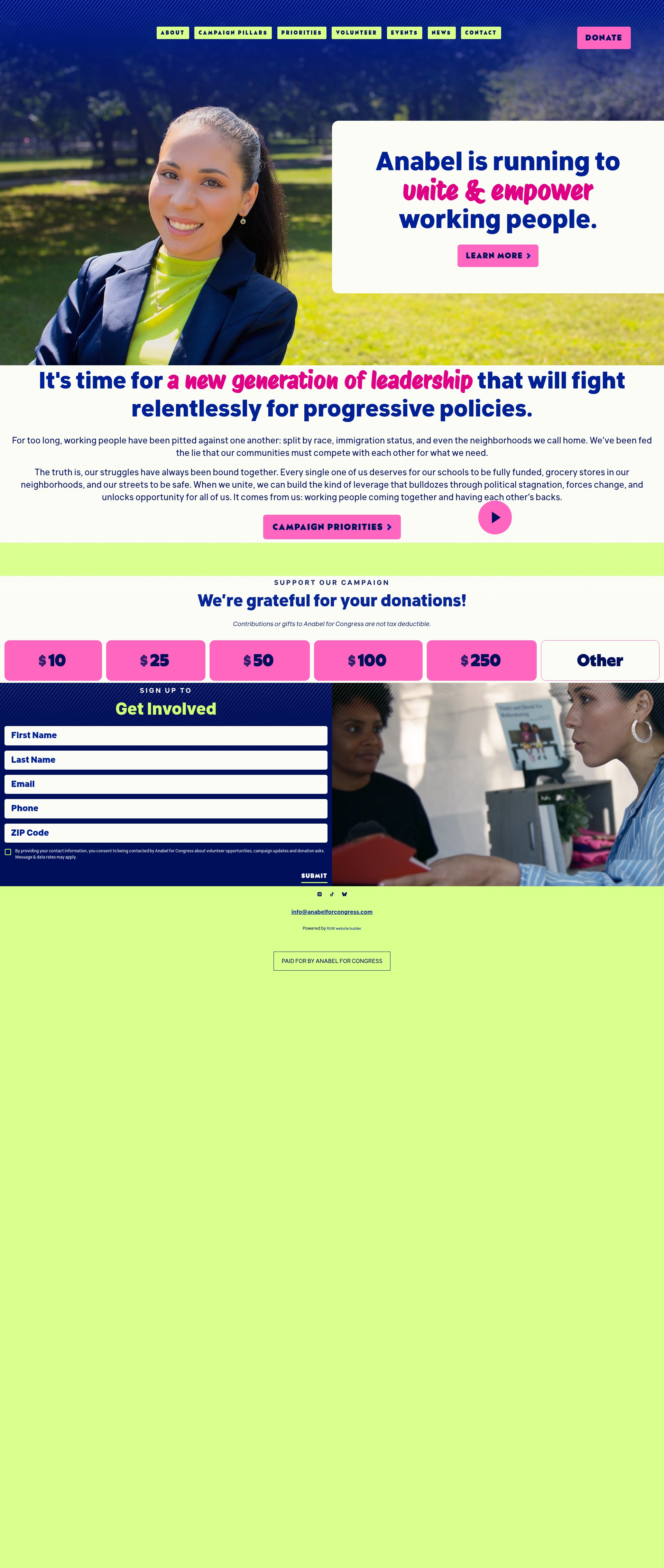 Screenshot of anabelforcongress.com