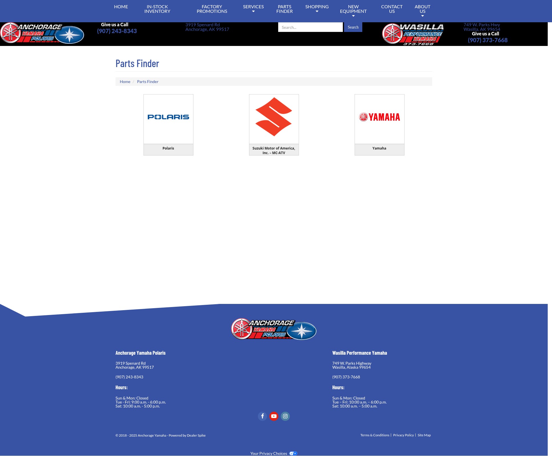 Screenshot of anchorageyamaha.com