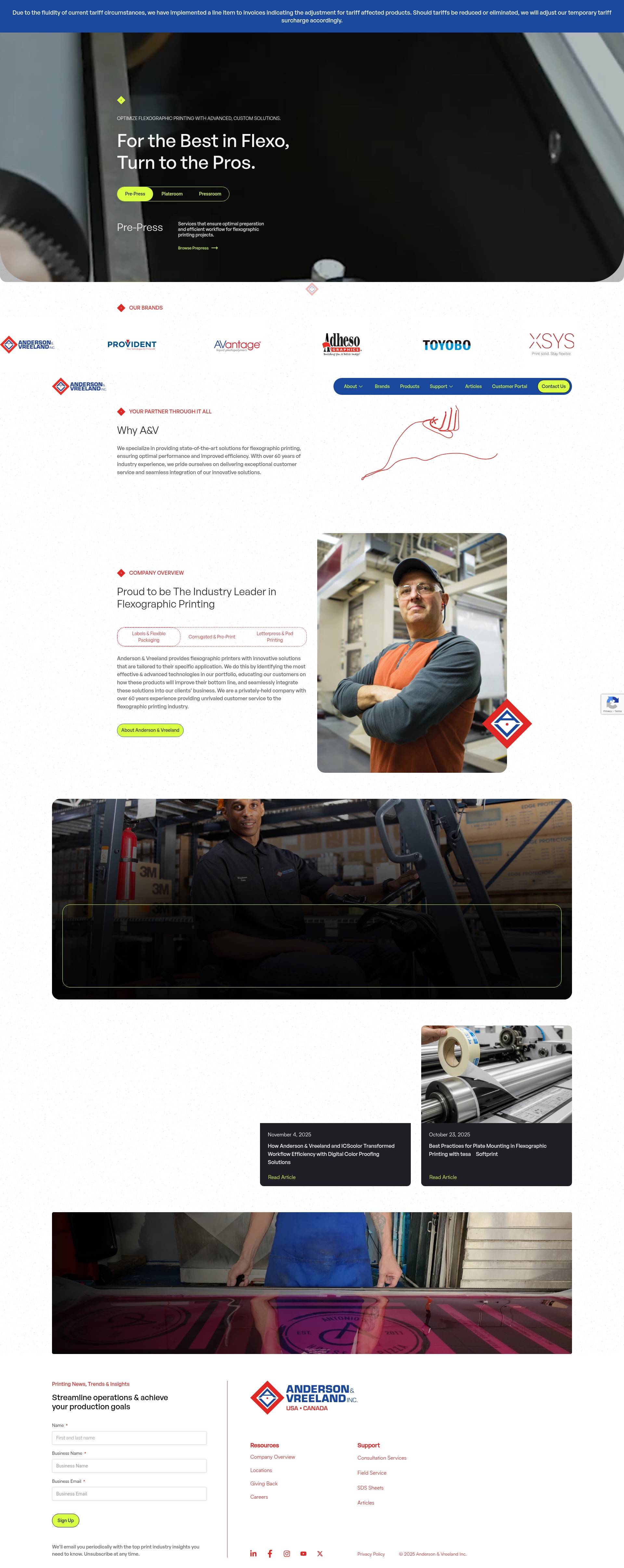 Screenshot of andersonvreeland.com
