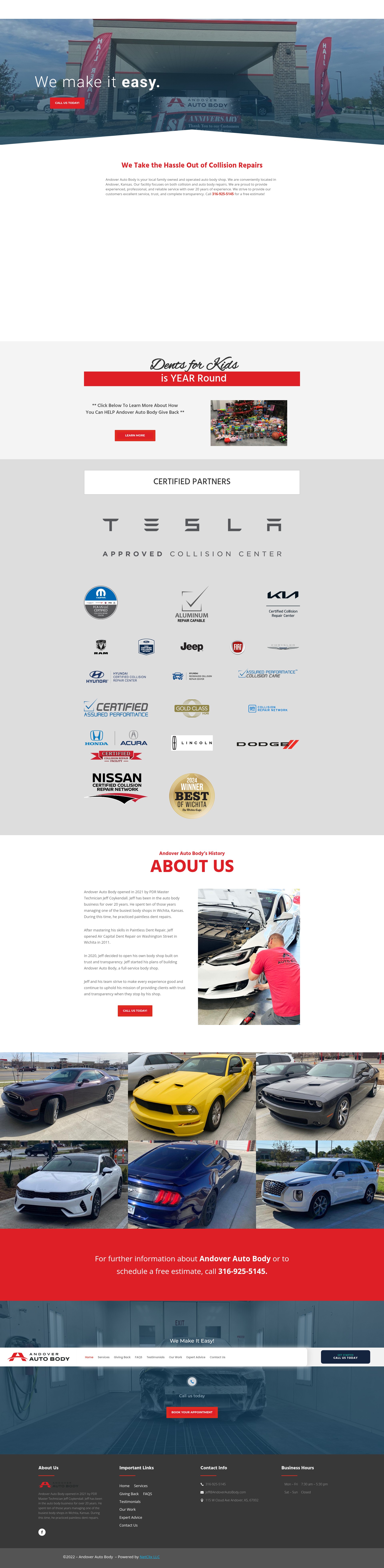 Screenshot of andoverautobody.com