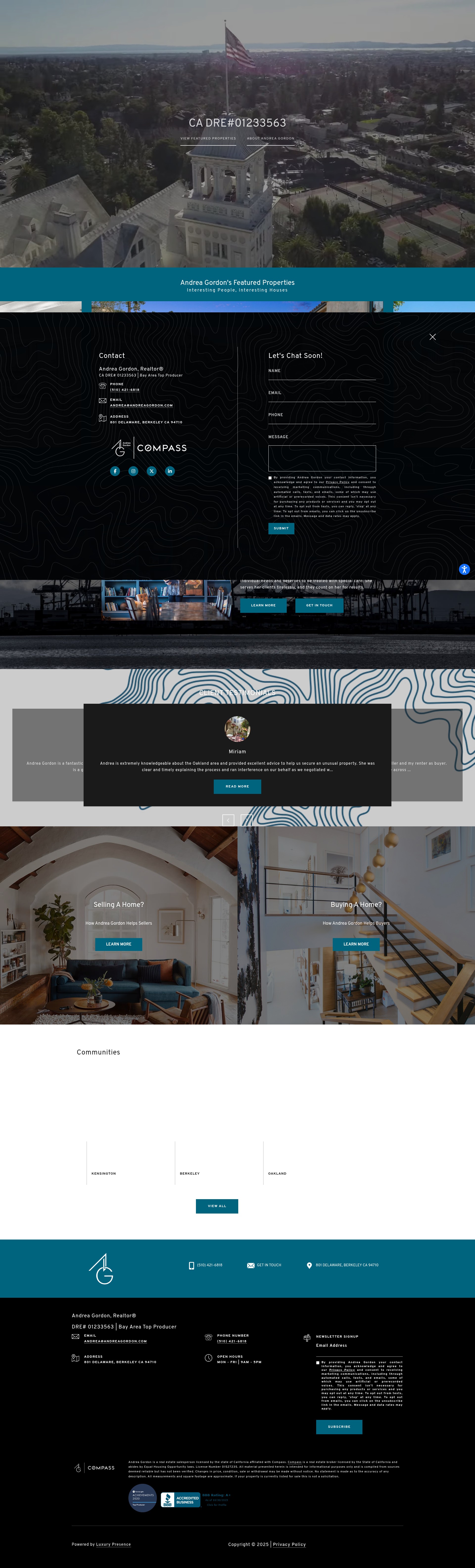 Screenshot of andreagordon.com