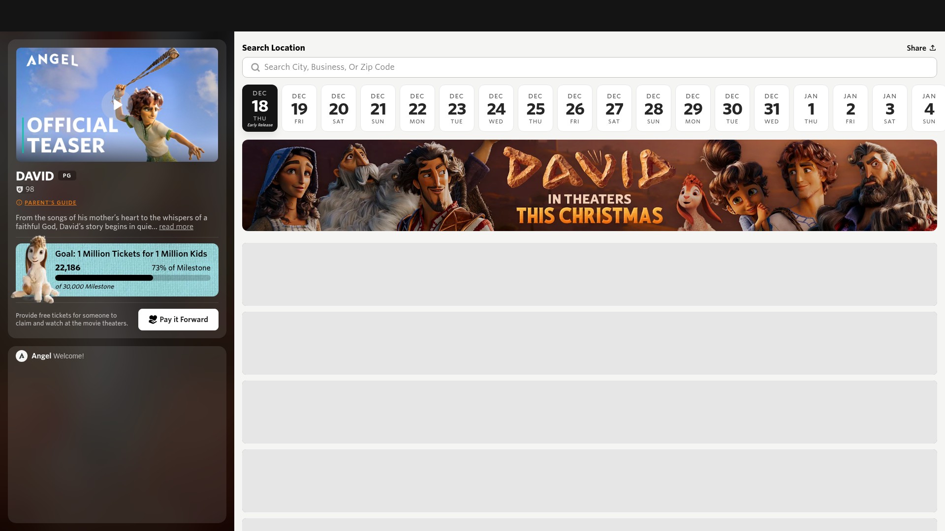 Screenshot of angel.com