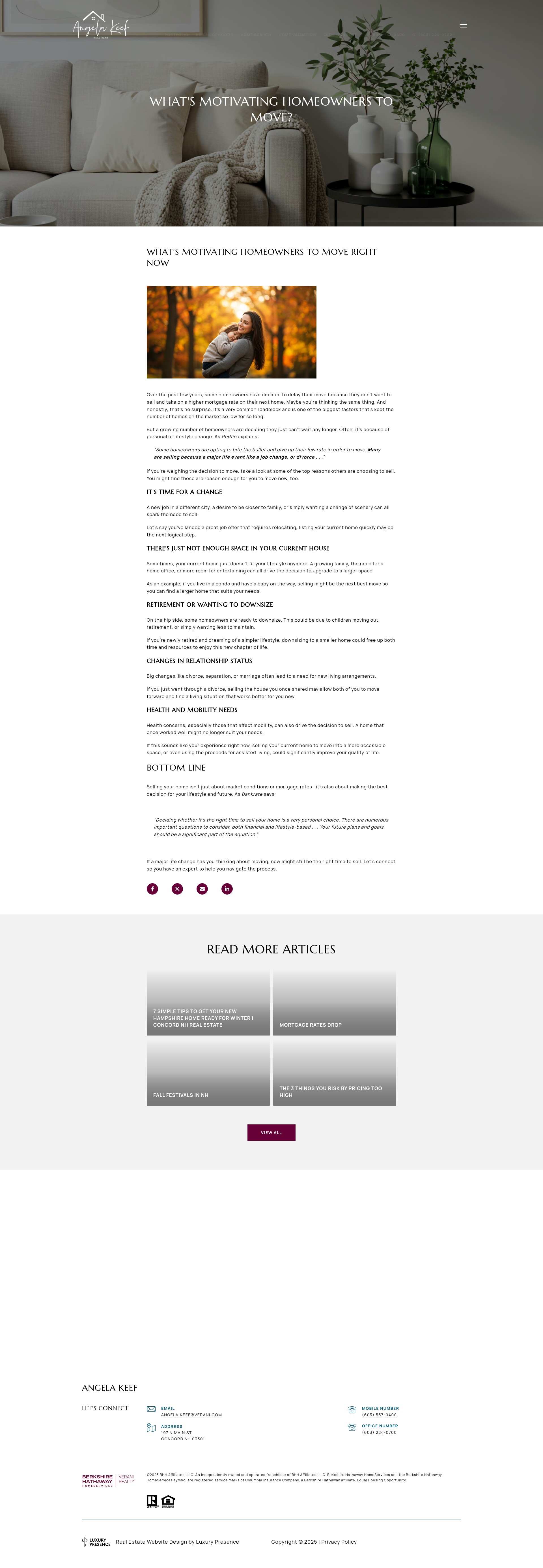 Screenshot of angelakeef.com