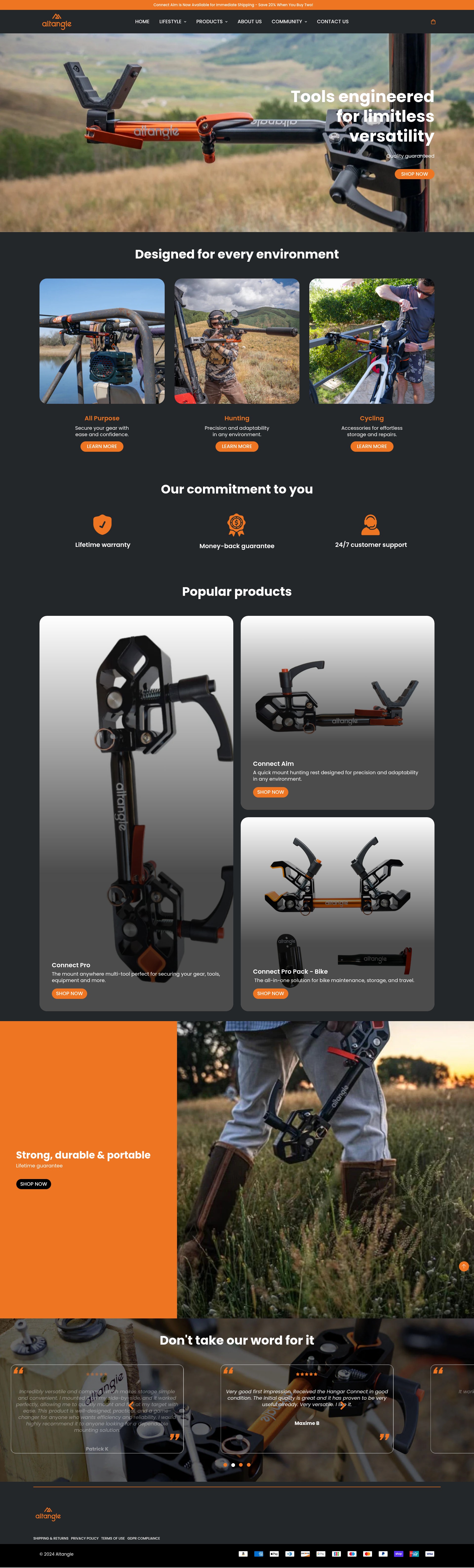 Screenshot of anglebiketech.myshopify.com