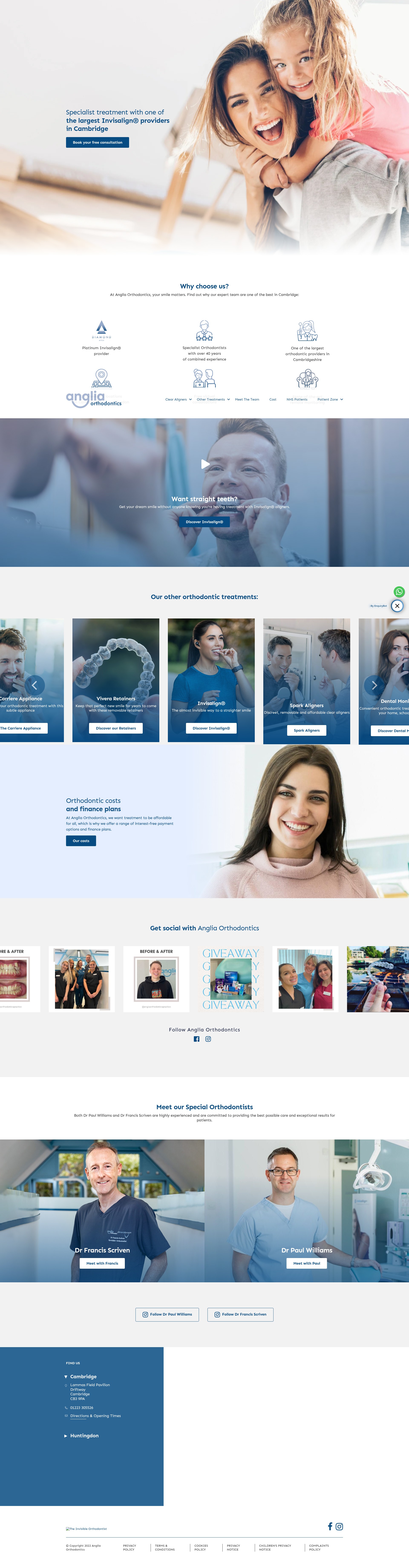 Screenshot of angliaorthodontics.co.uk