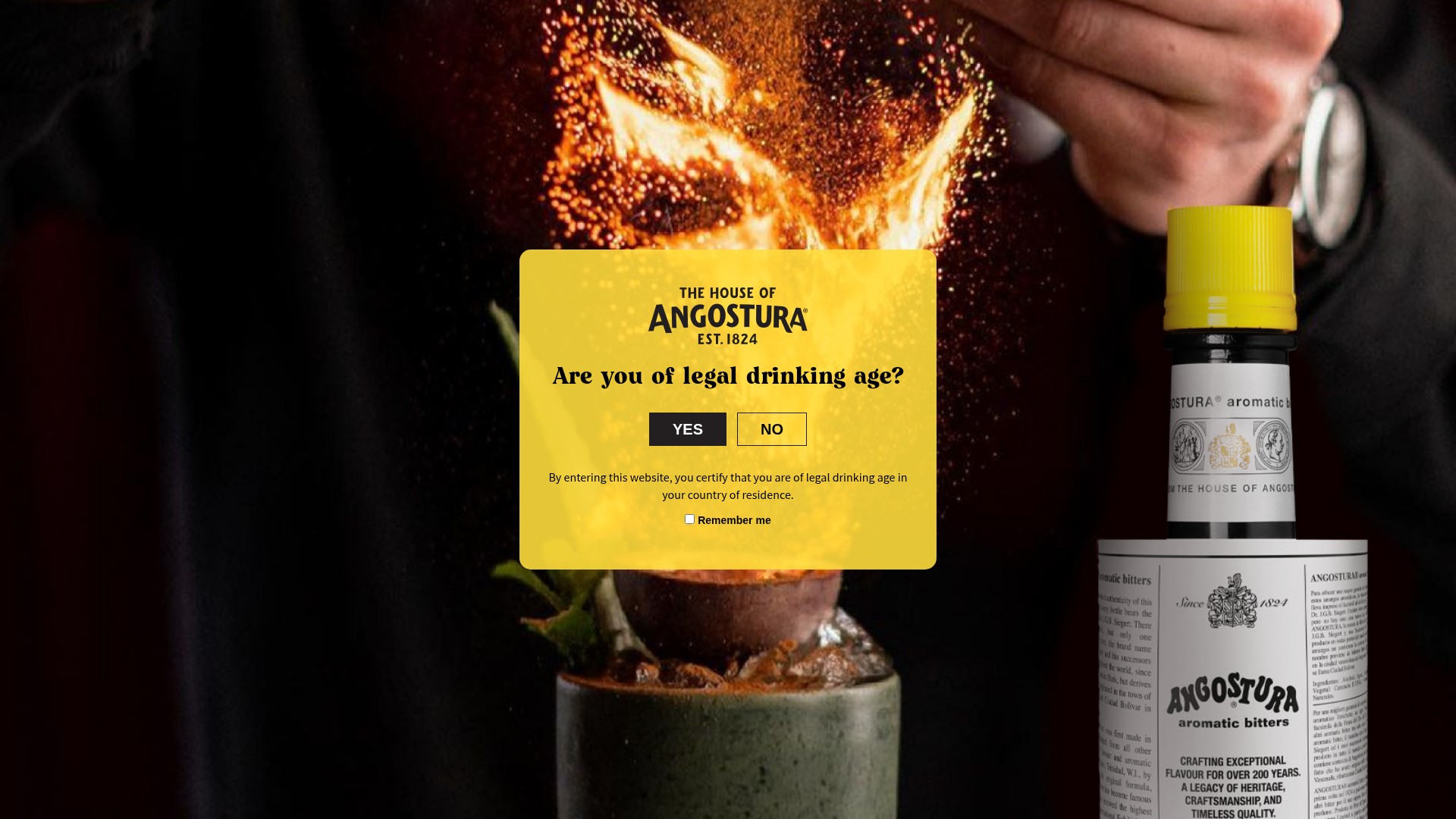 Screenshot of angosturabitters.com