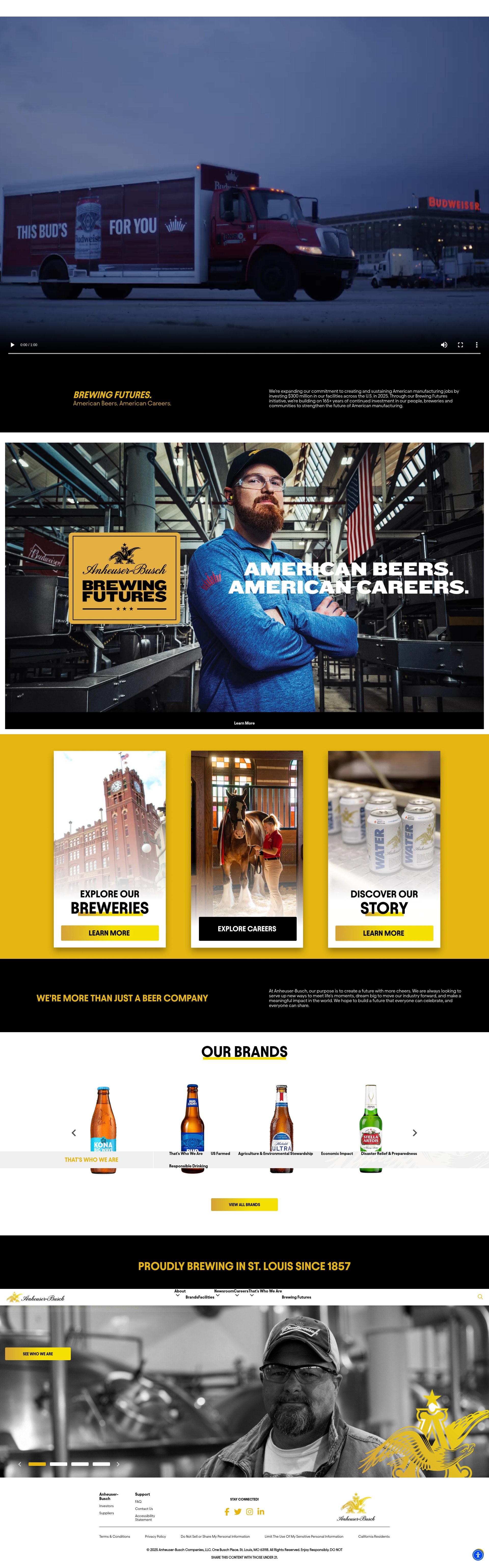 Screenshot of anheuser-busch.com