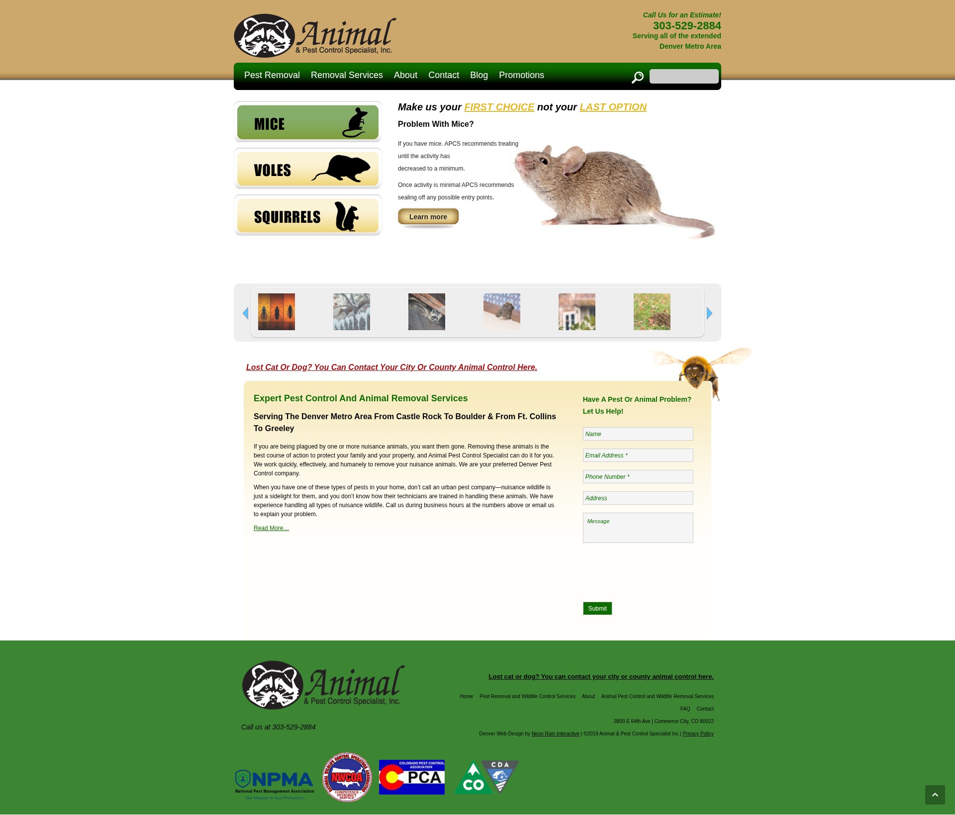 Screenshot of animal-pestcontrol.com