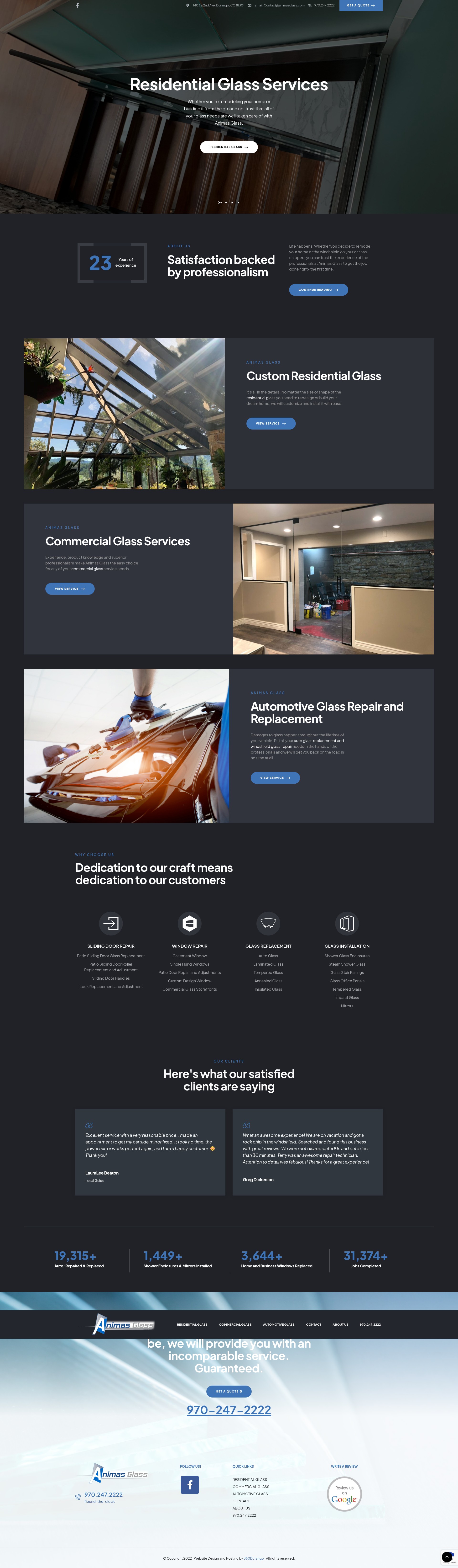Screenshot of animasglass.com