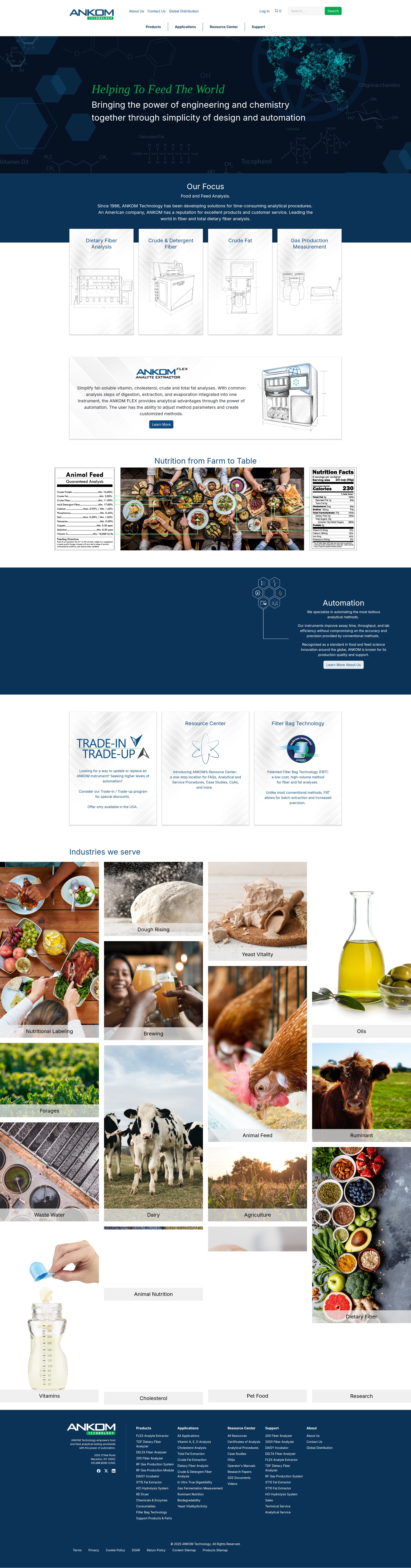 Screenshot of ankom.com