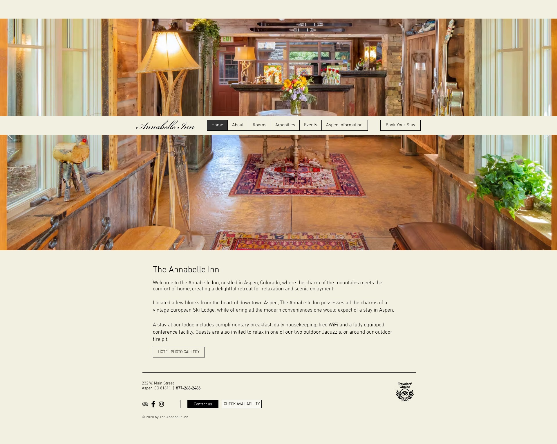 Screenshot of annabelleinn.com