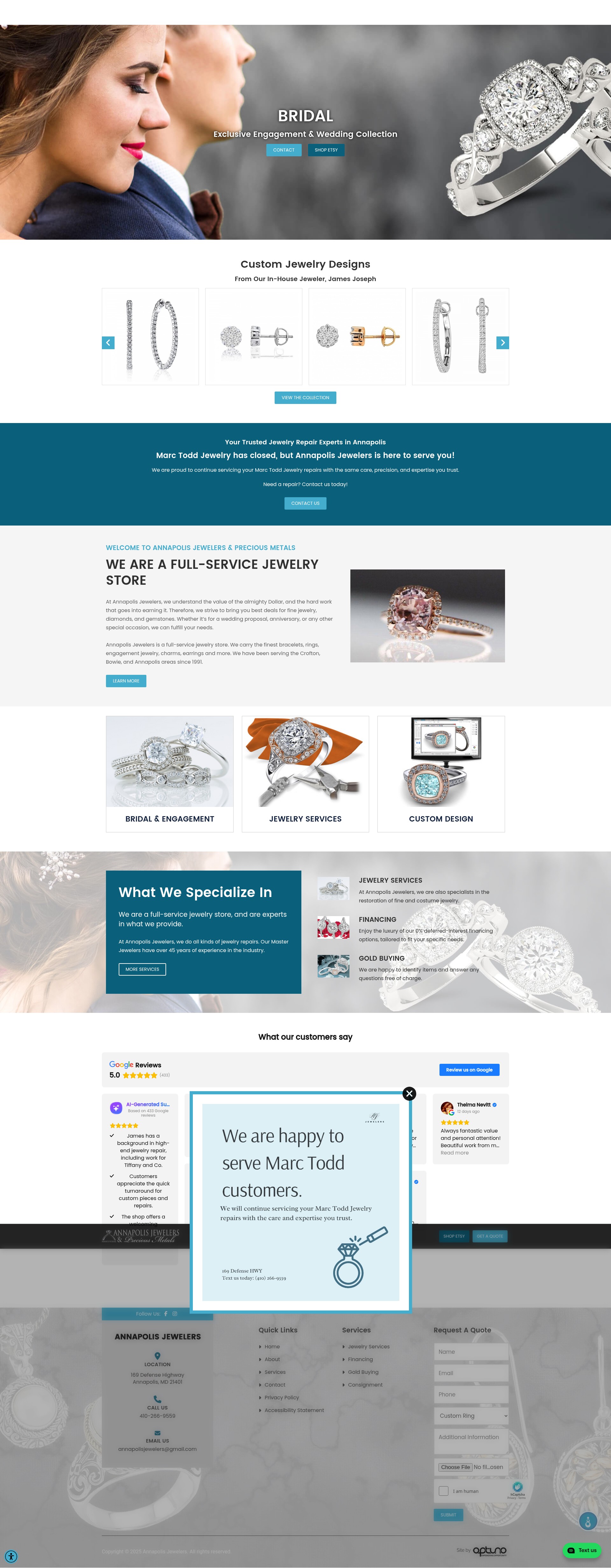 Screenshot of annapolis-jewelers.com