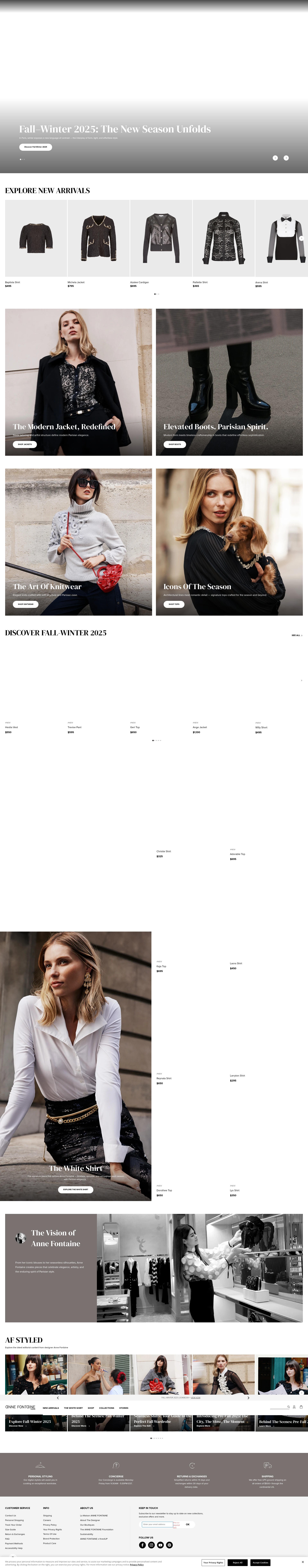 Screenshot of annefontaine.com