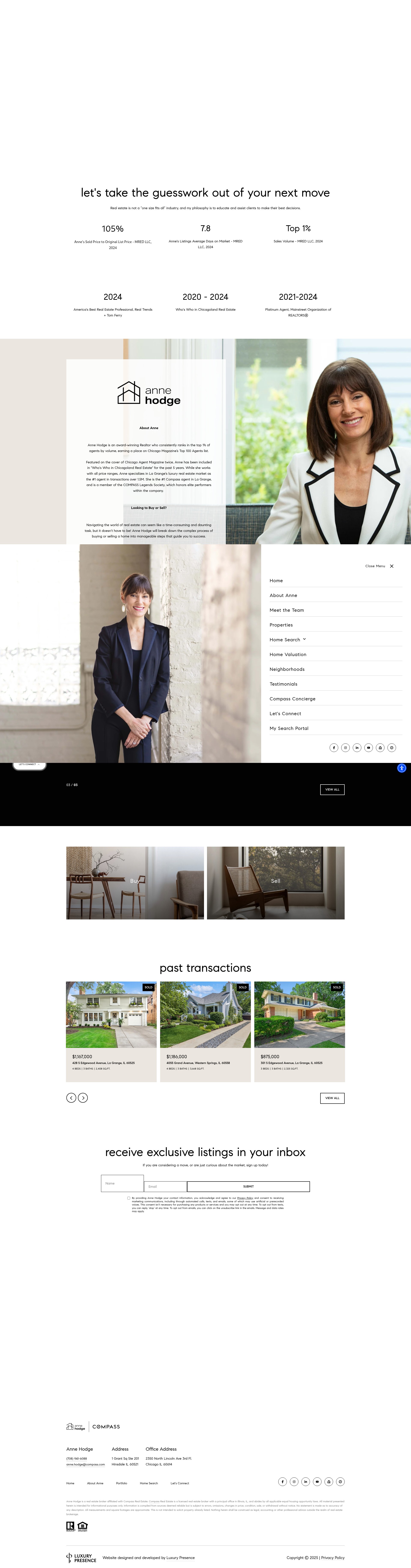 Screenshot of annehodge.com