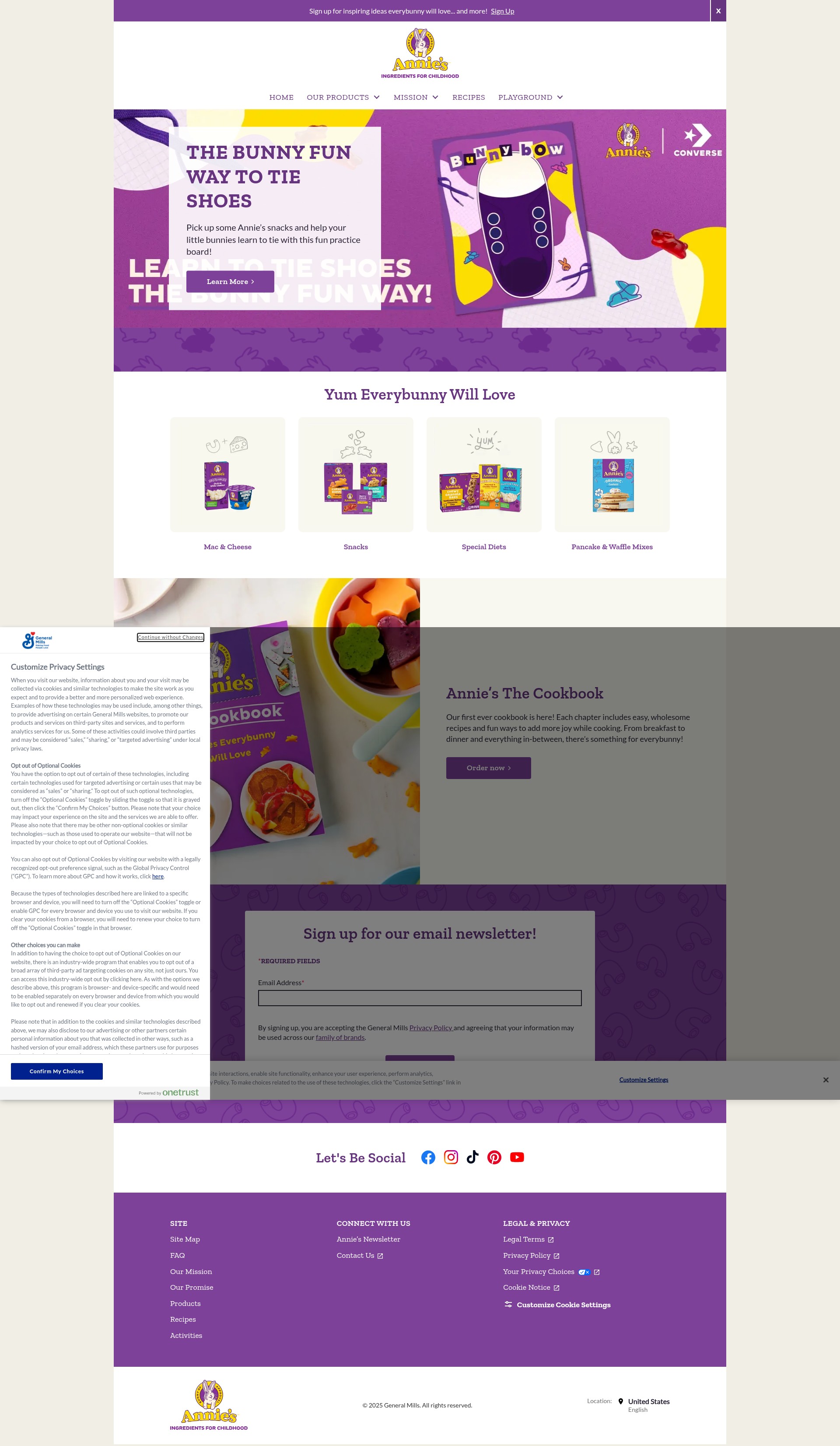 Screenshot of annies.com
