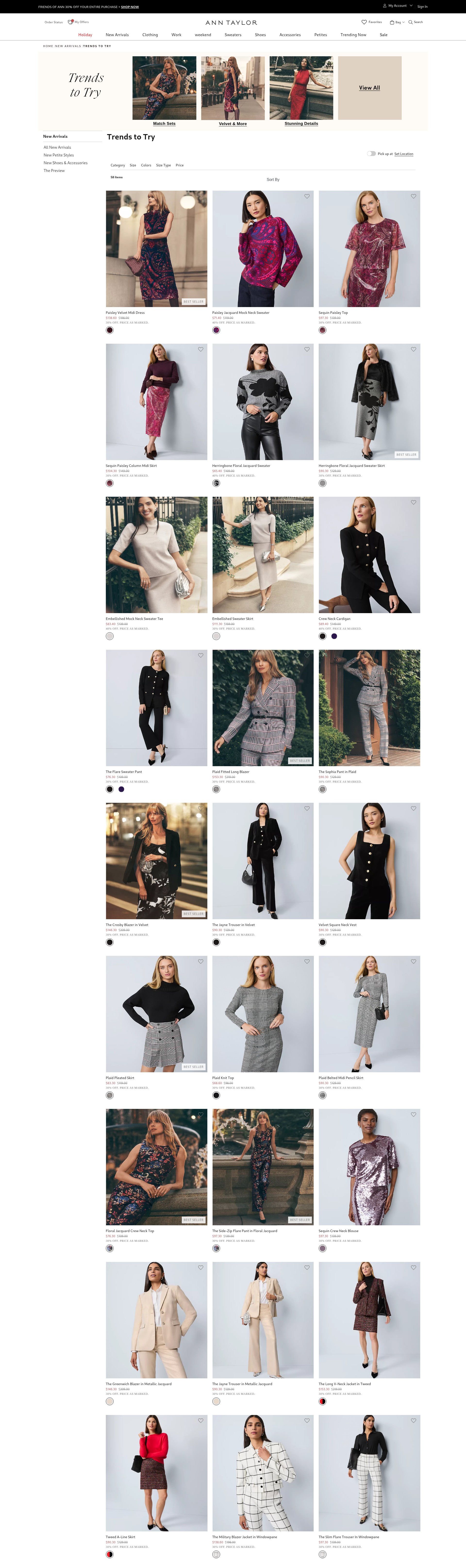 Screenshot of anntaylor.com