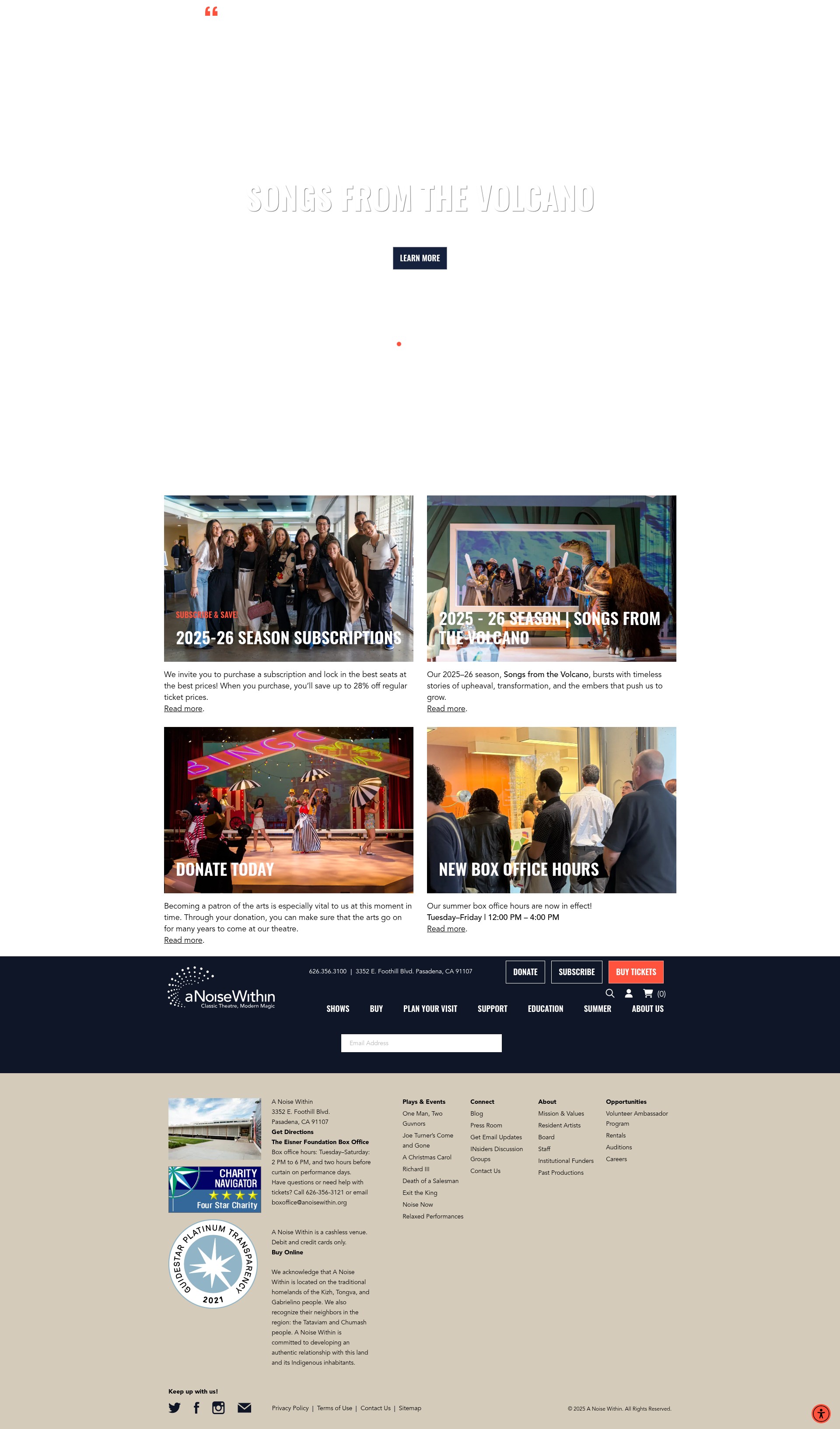 Screenshot of anoisewithin.org