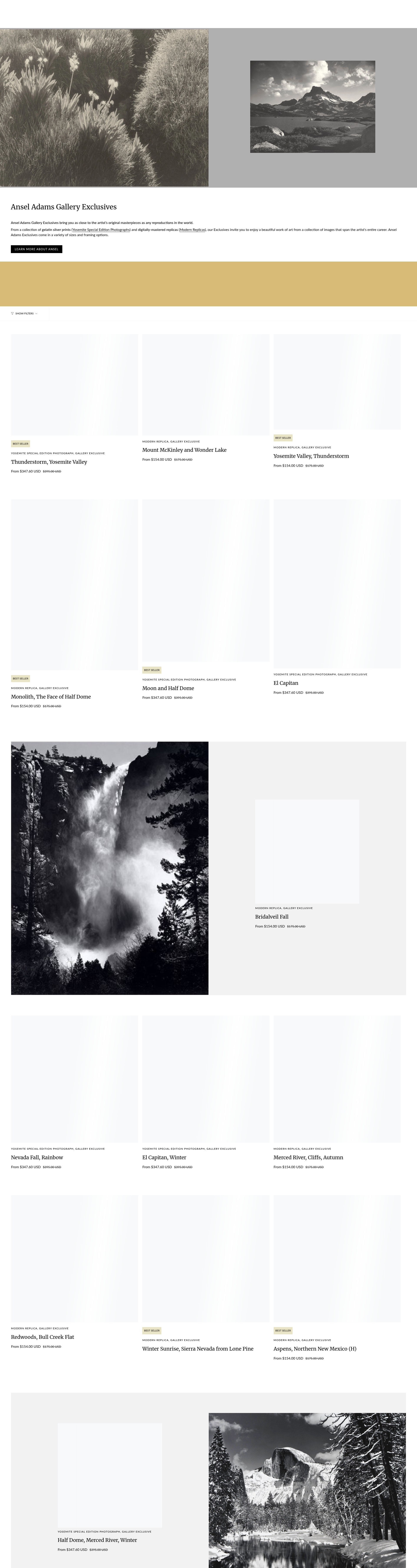 Screenshot of anseladams.com