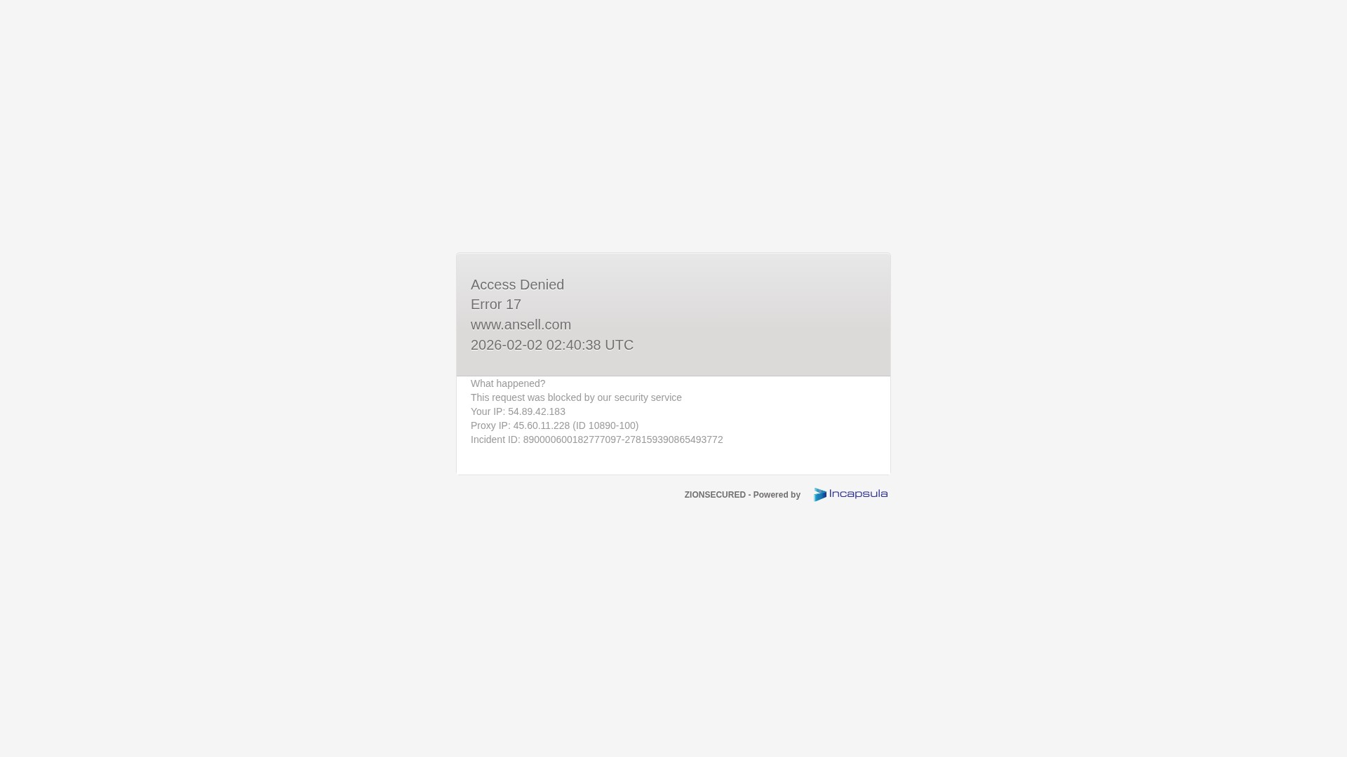 Screenshot of ansell.com