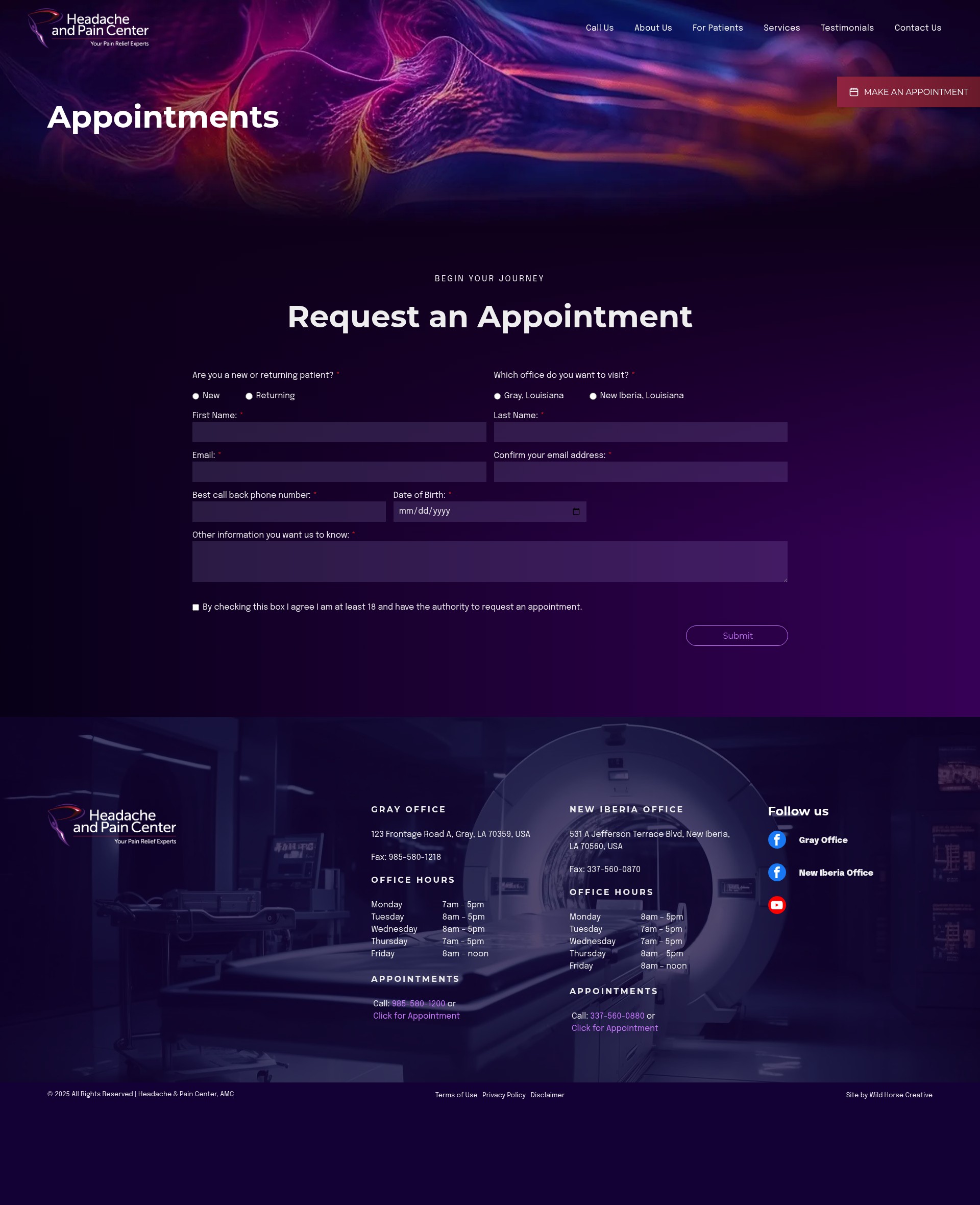 Screenshot of answertopain.com