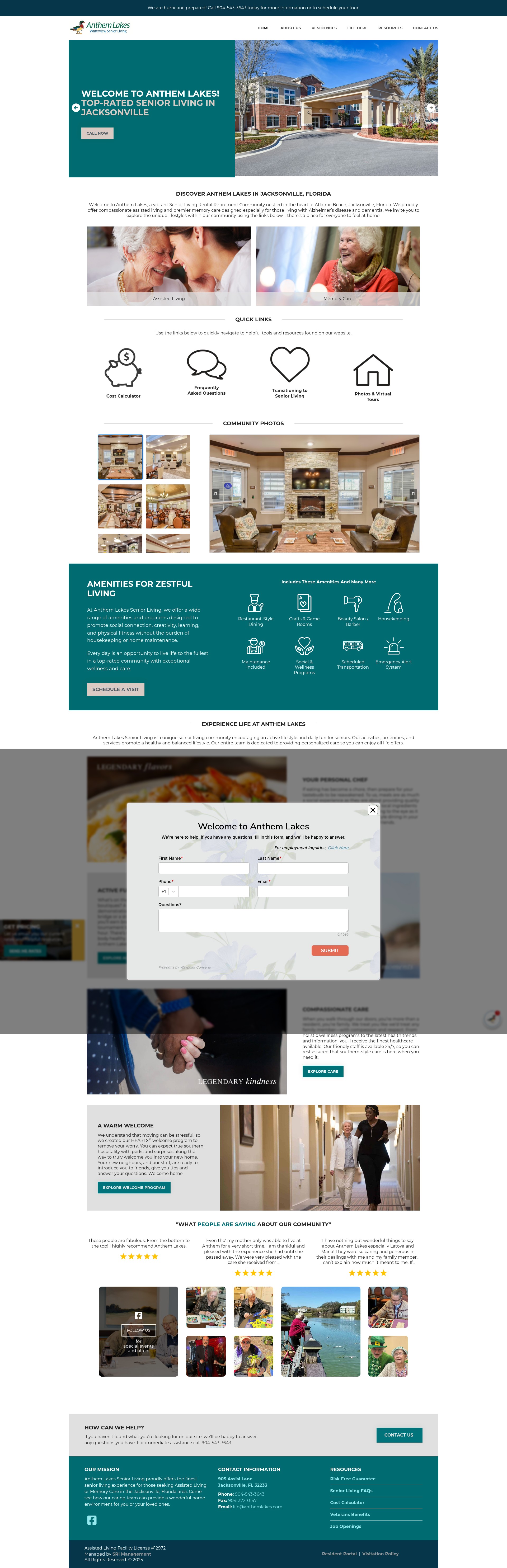 Screenshot of anthemlakes.com