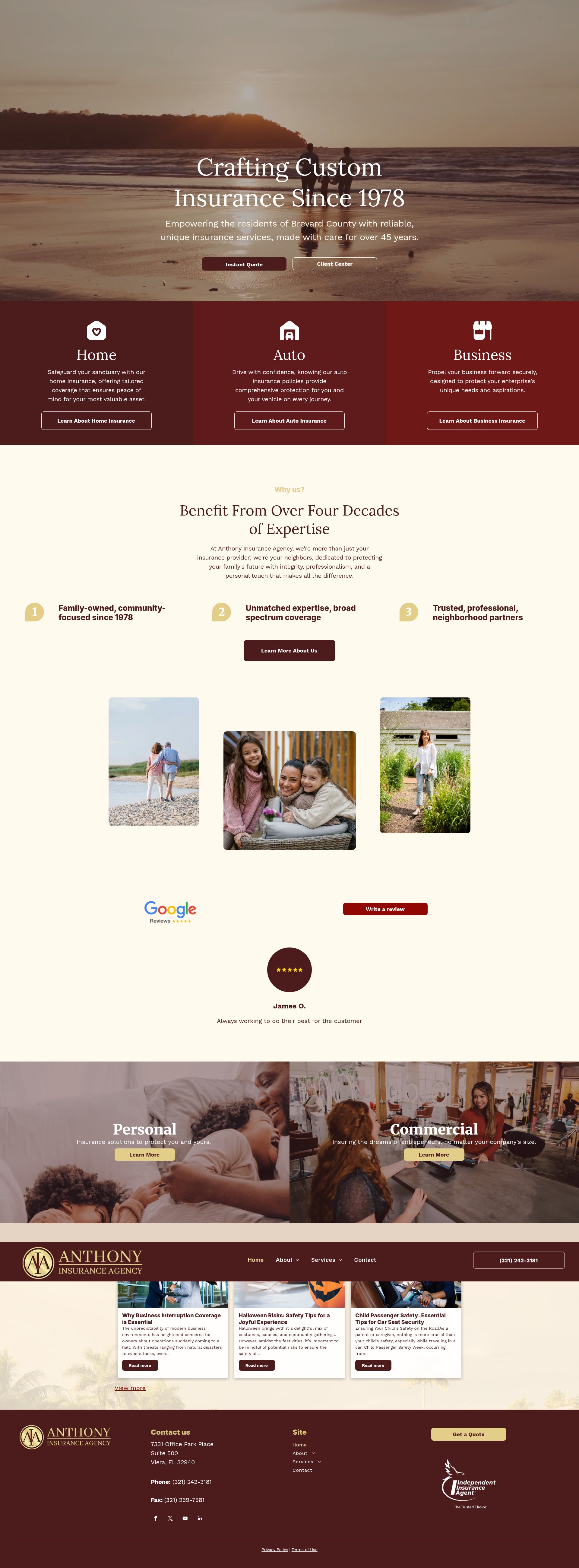 Screenshot of anthonyinsurance.net