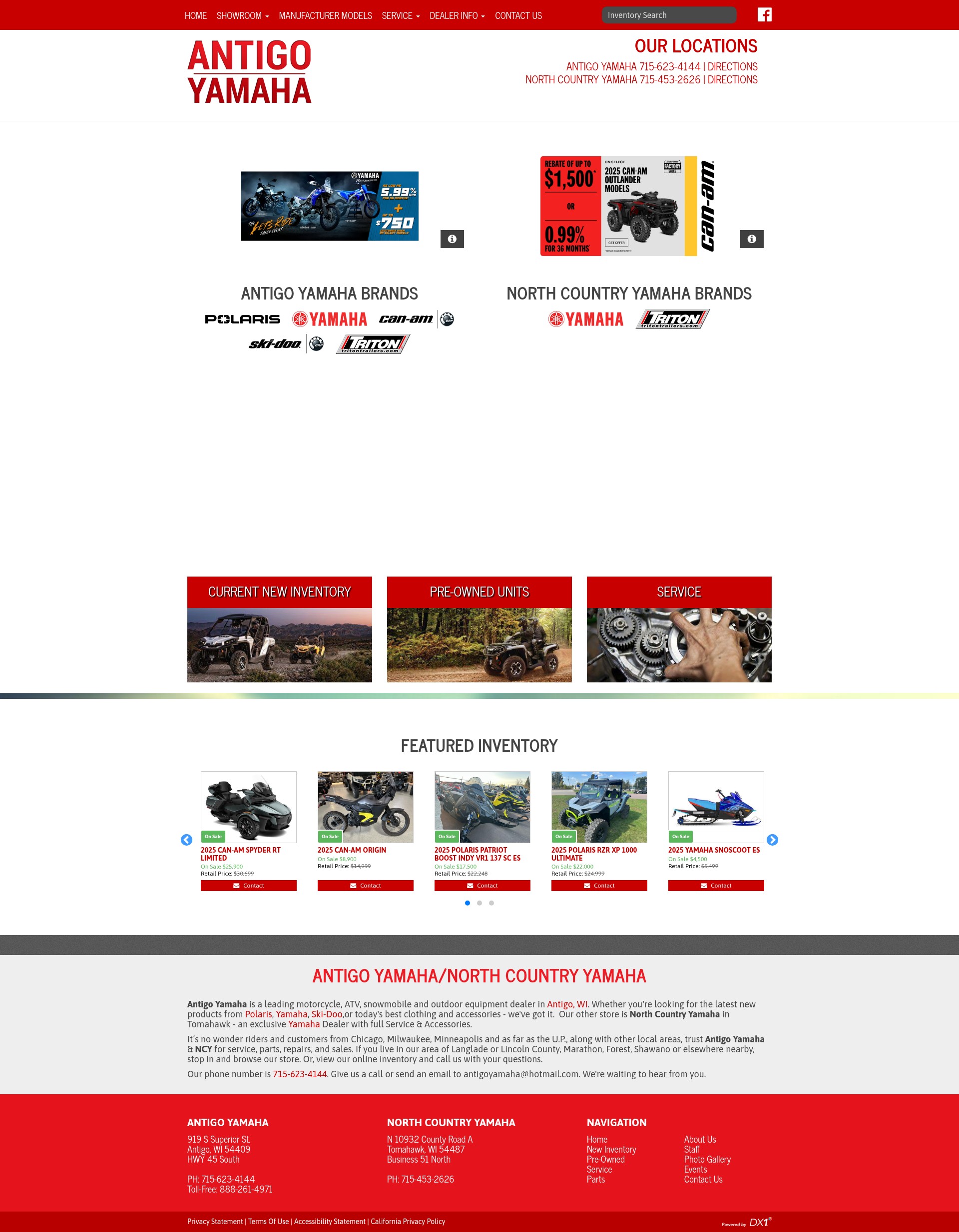 Screenshot of antigoyamaha.com