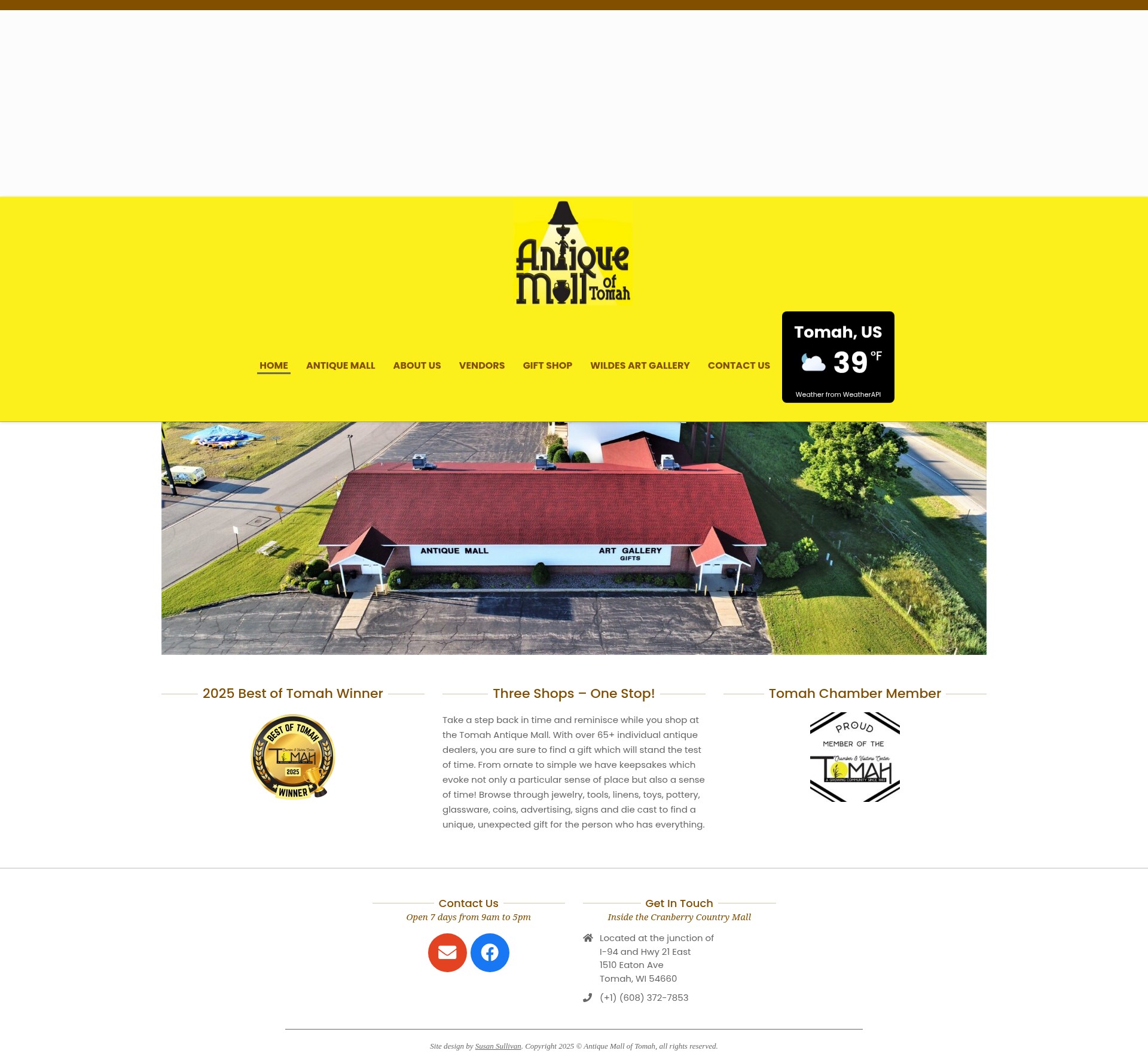 Screenshot of antiquemalloftomah.com