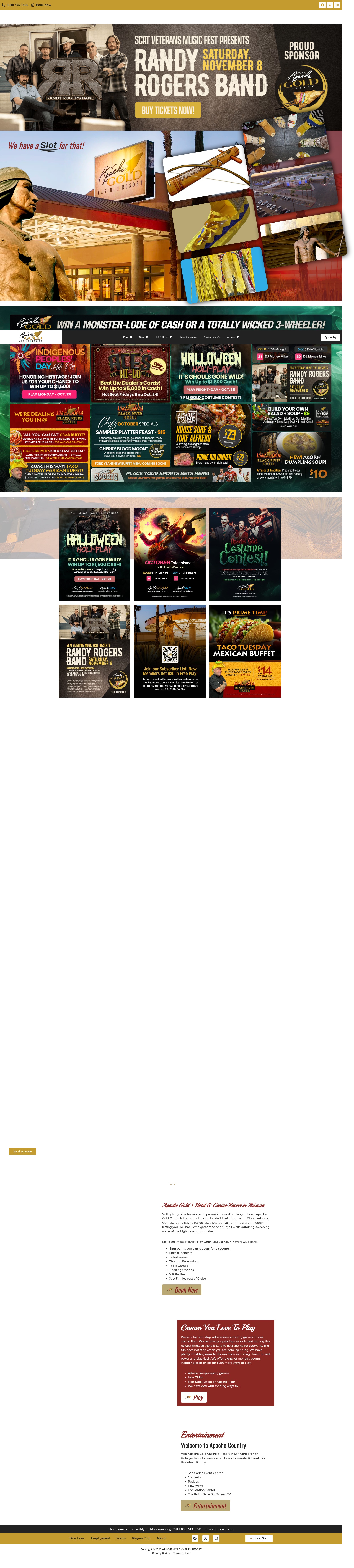 Screenshot of apachegoldcasinos.com