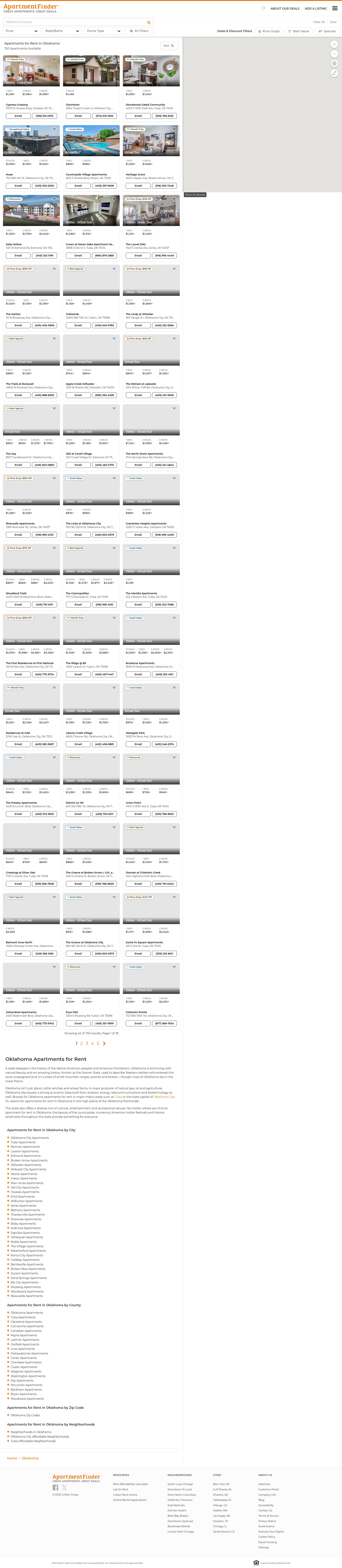 Screenshot of apartmentfinder.com