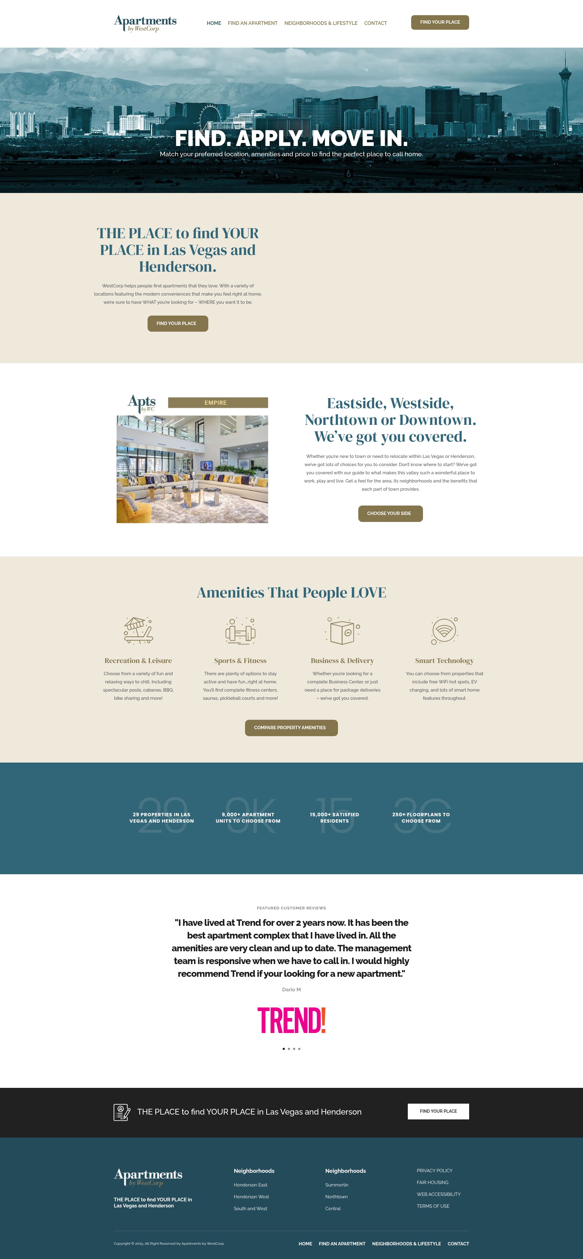 Screenshot of apartmentsbywestcorp.com