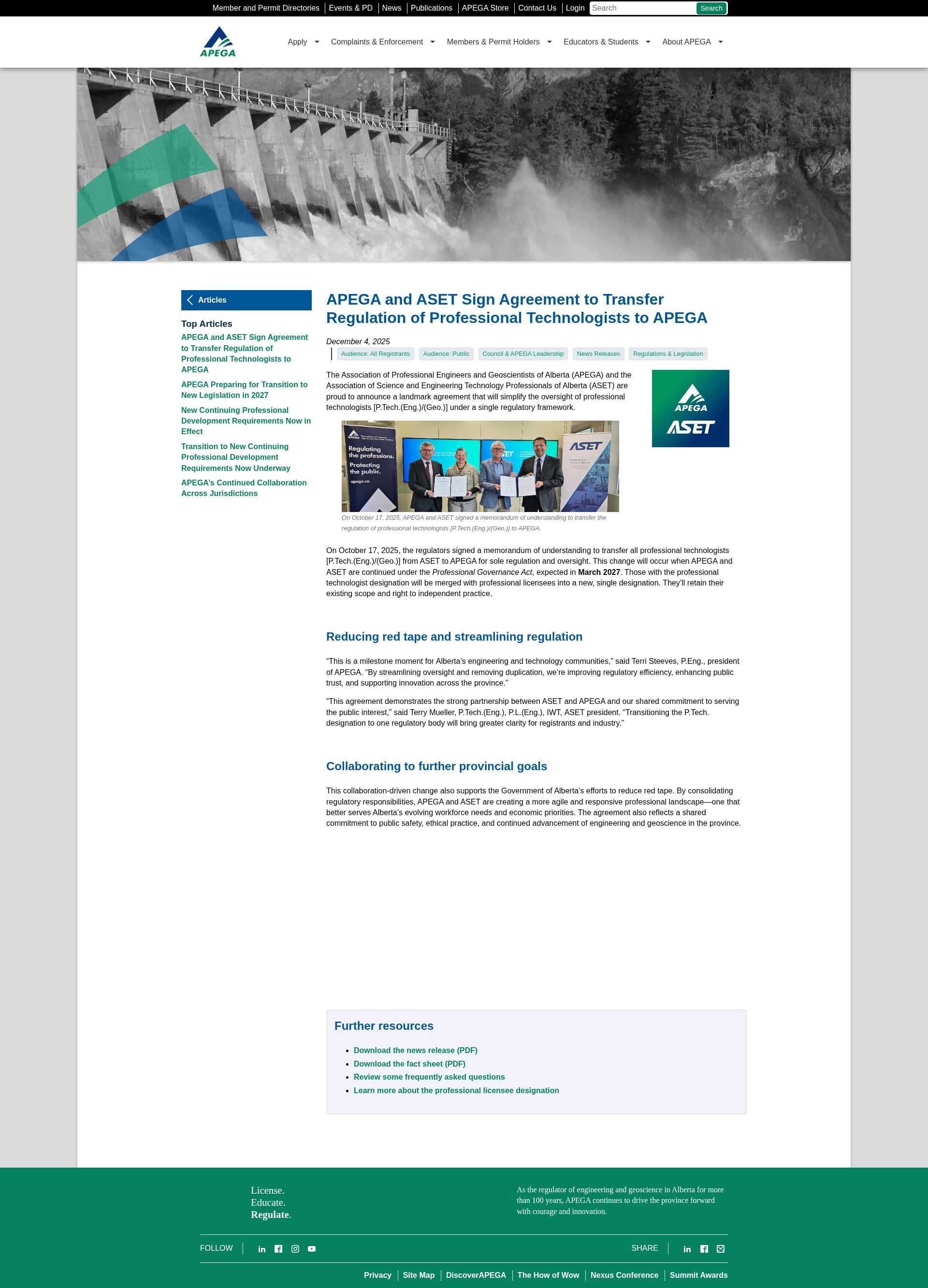 Screenshot of apega.ca