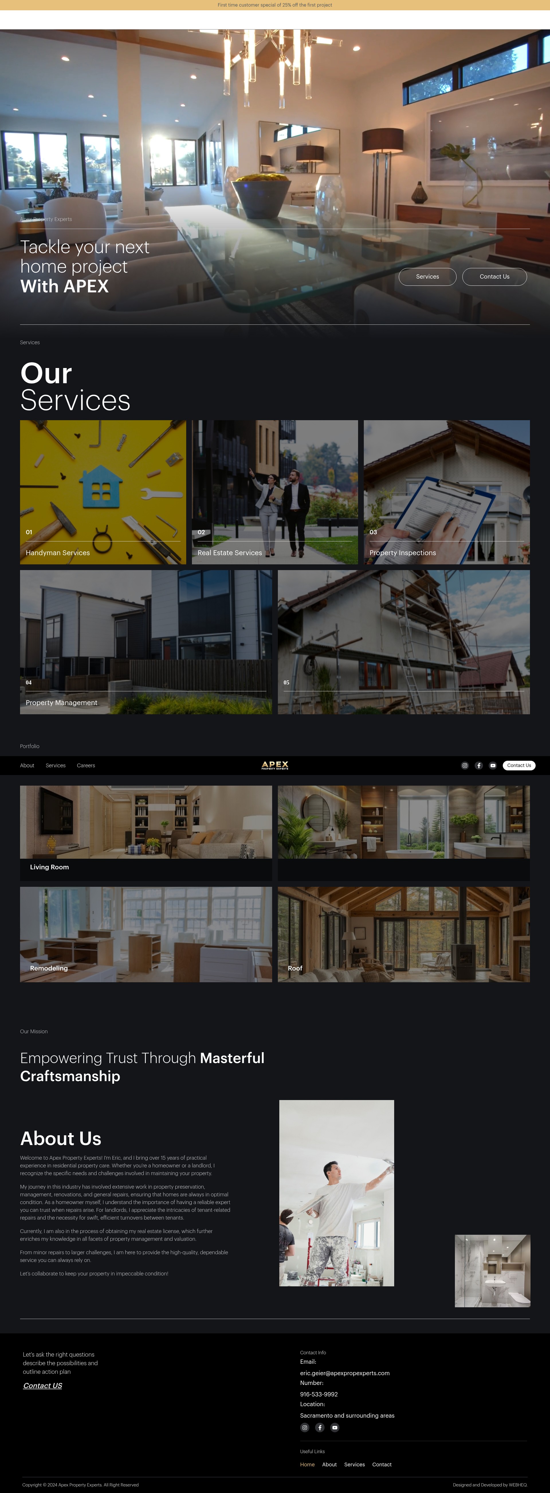 Screenshot of apexpropexperts.com
