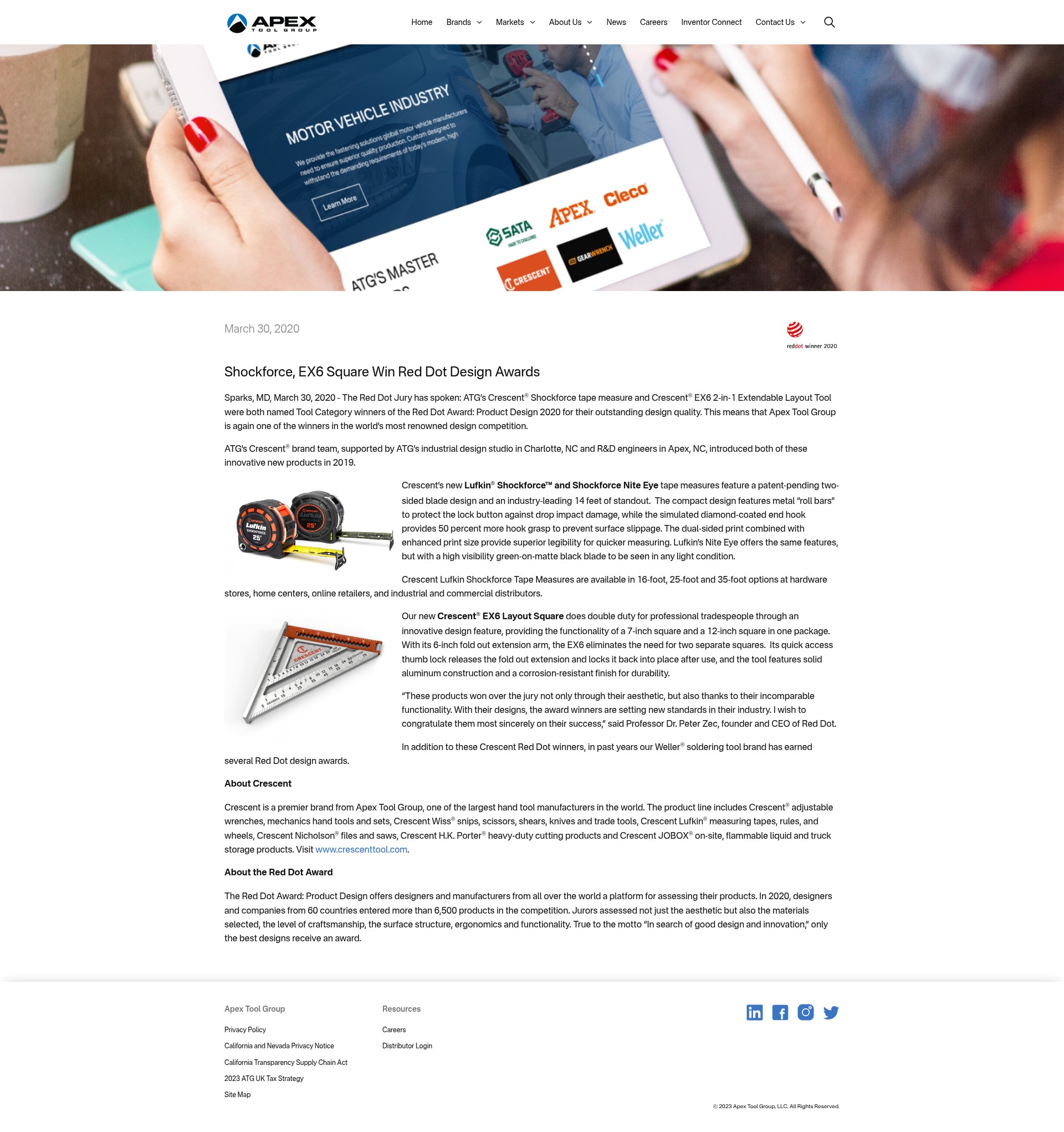 Screenshot of apextoolgroup.com