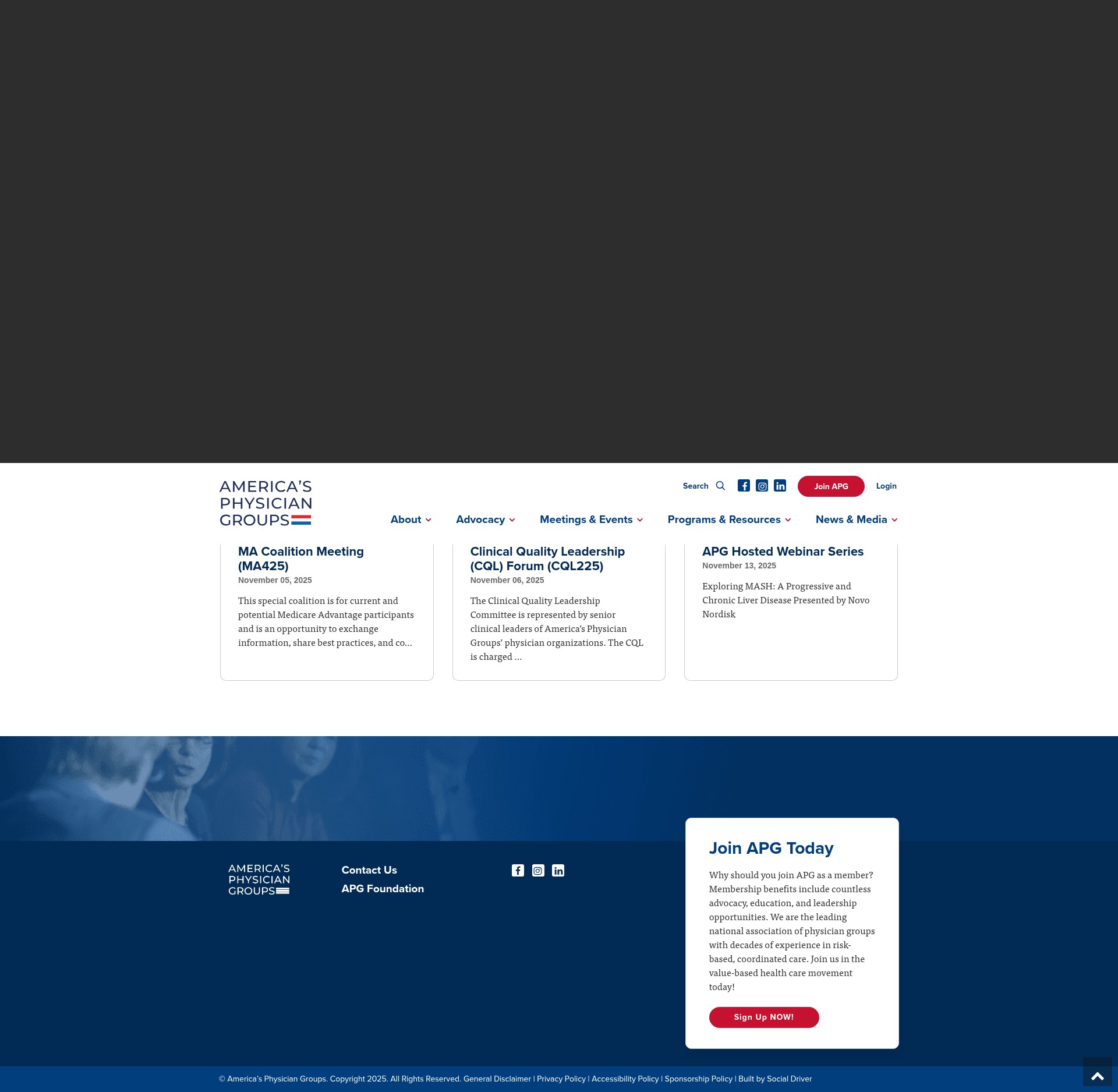 Screenshot of apg.org