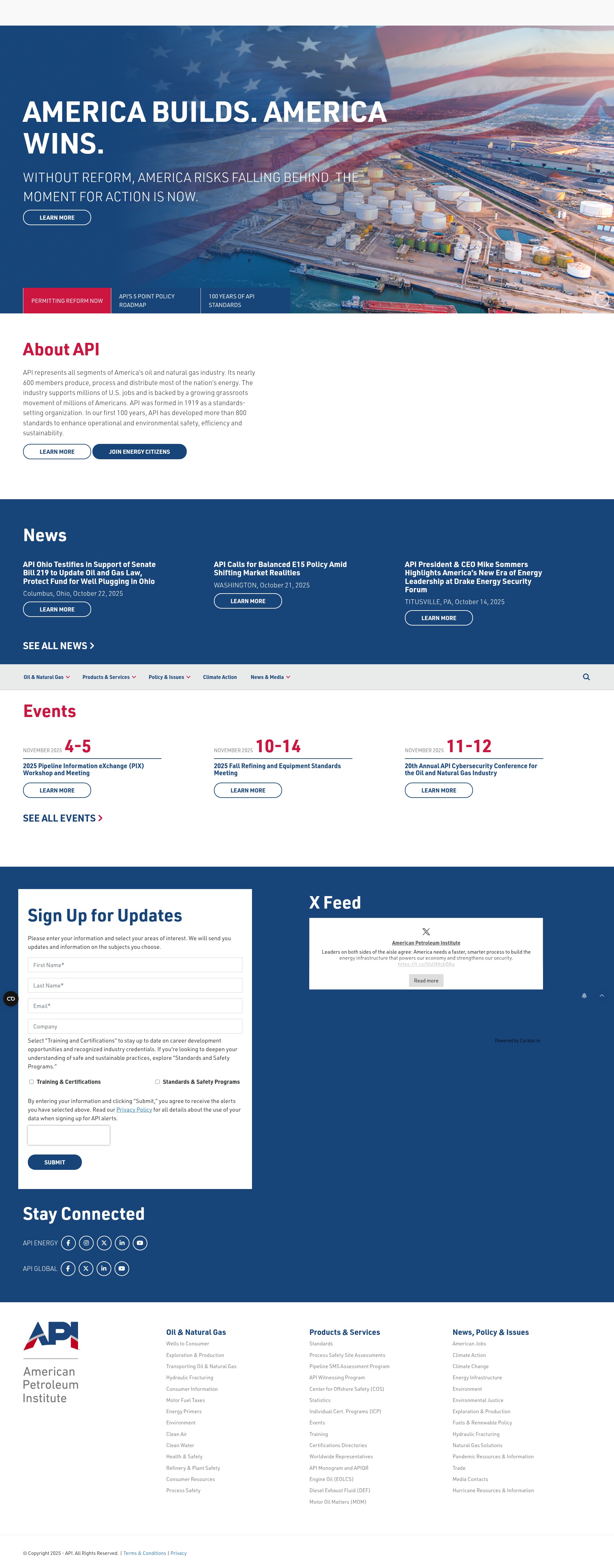 Screenshot of api.org