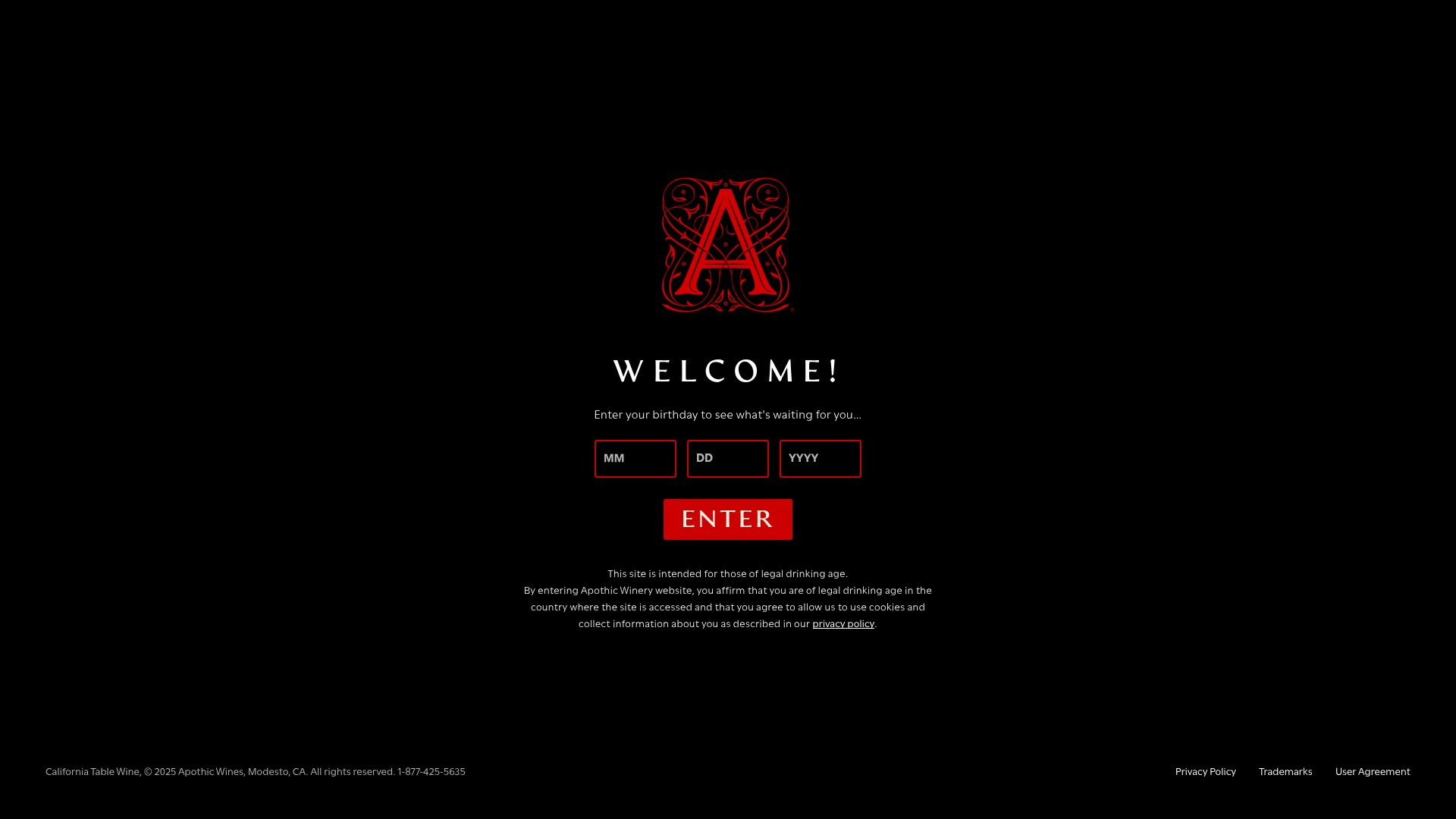 Screenshot of apothic.com